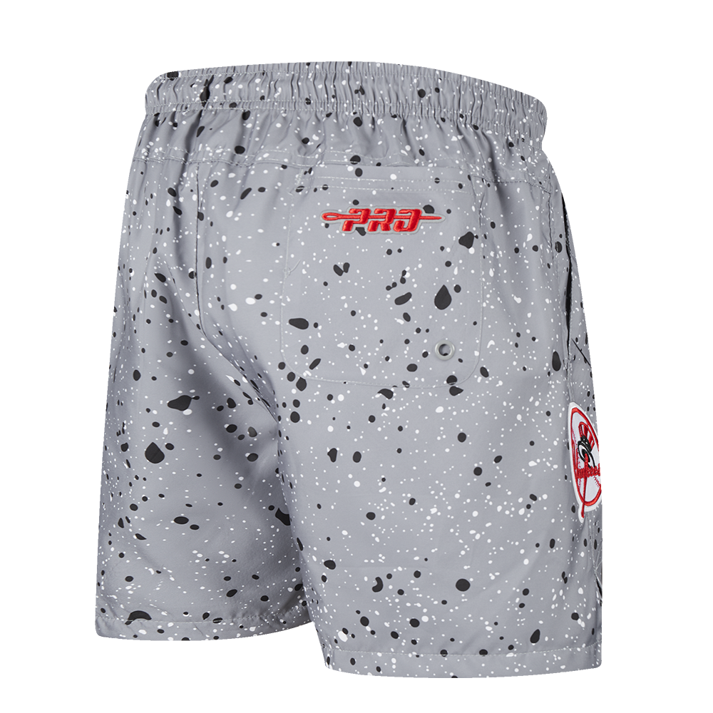 Pro Standard New York Yankees White Cement Shorts-Grey - GREY Thumbnail View 4
