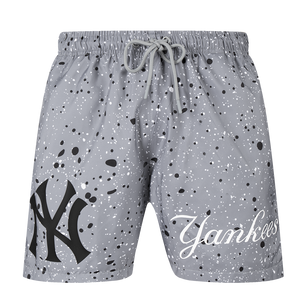 Pro Standard New York Yankees White Cement Shorts-Grey
