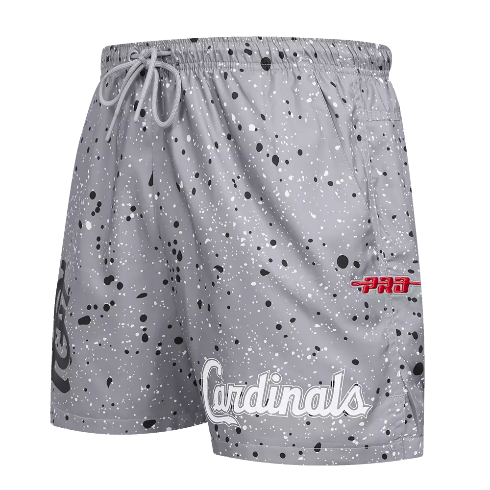 Pro Standard St. Louis Cardinals White Cement Shorts-Grey - GREY