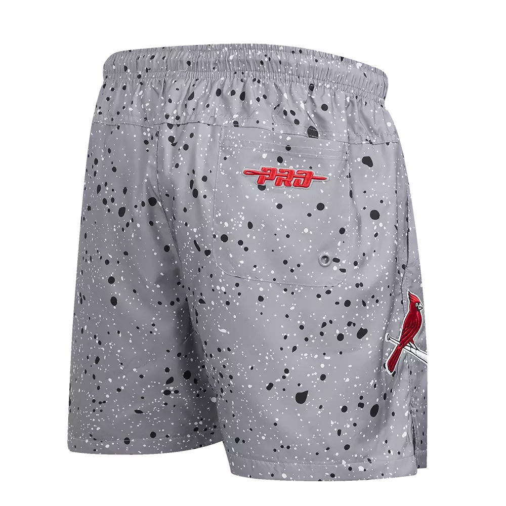 Pro Standard St. Louis Cardinals White Cement Shorts-Grey - GREY