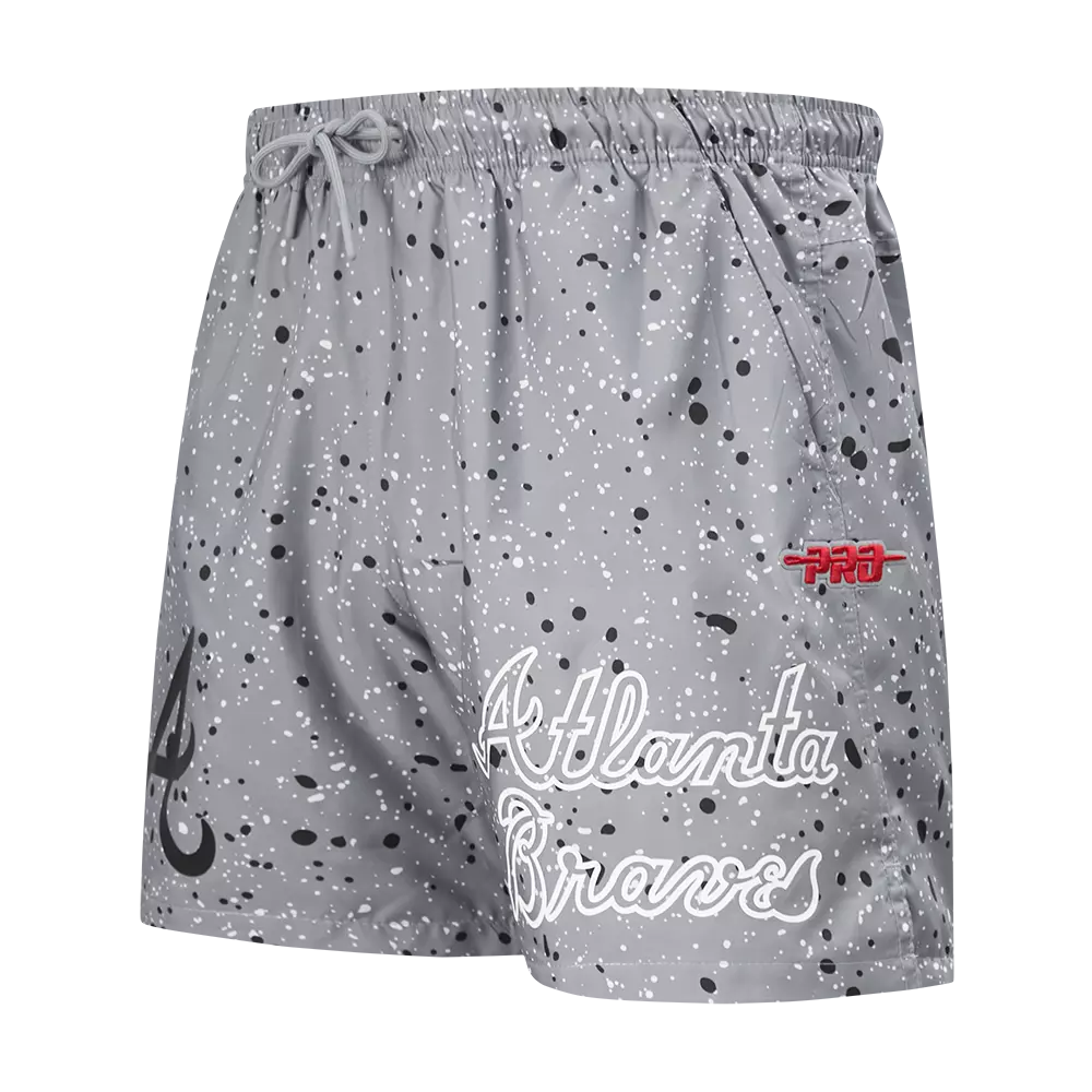 Pro Standard Atlanta Braves White Cement Shorts-Grey - GREY