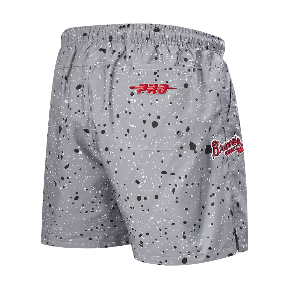 Pro Standard Atlanta Braves White Cement Shorts-Grey - GREY