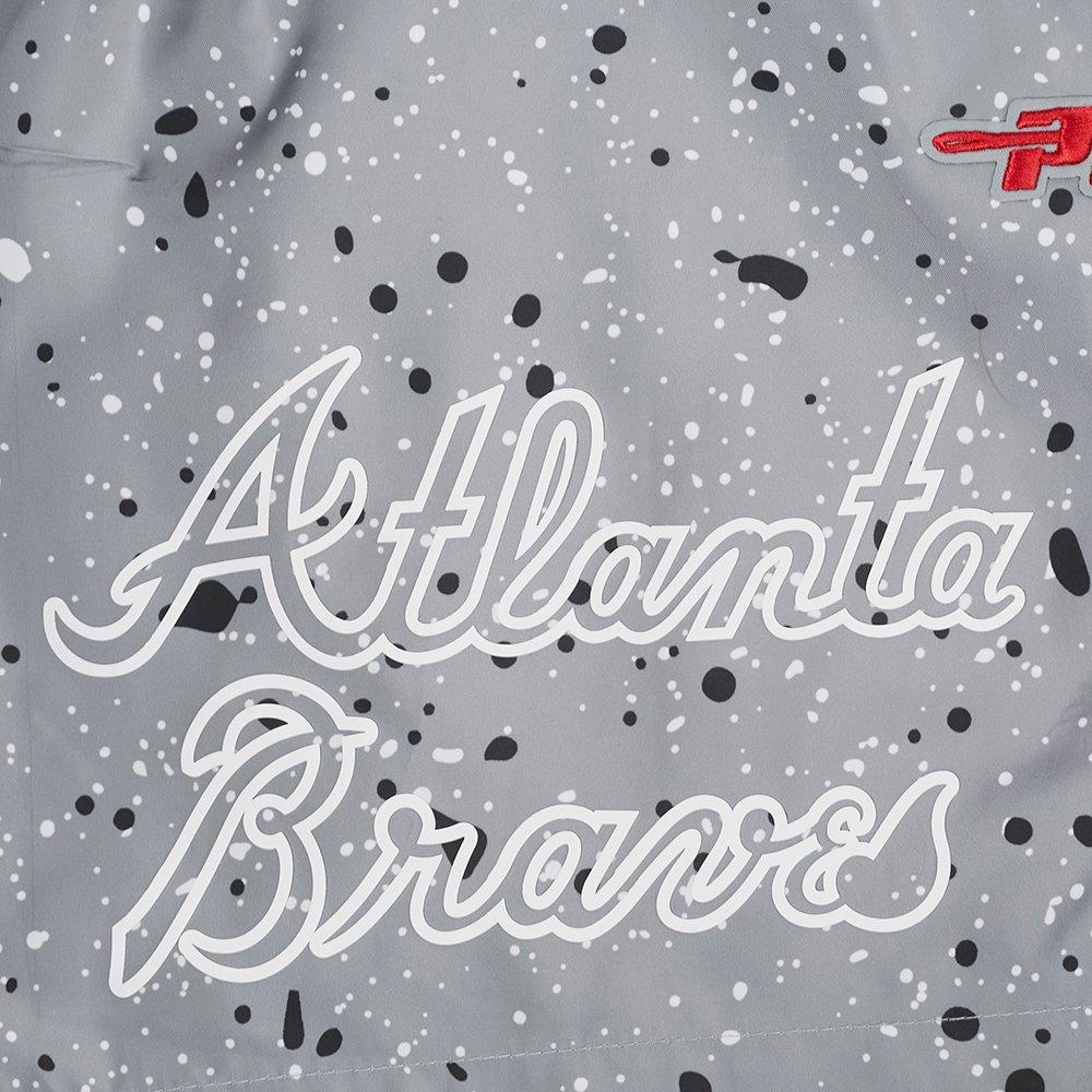 Pro Standard Atlanta Braves White Cement Shorts-Grey - GREY Thumbnail View 6