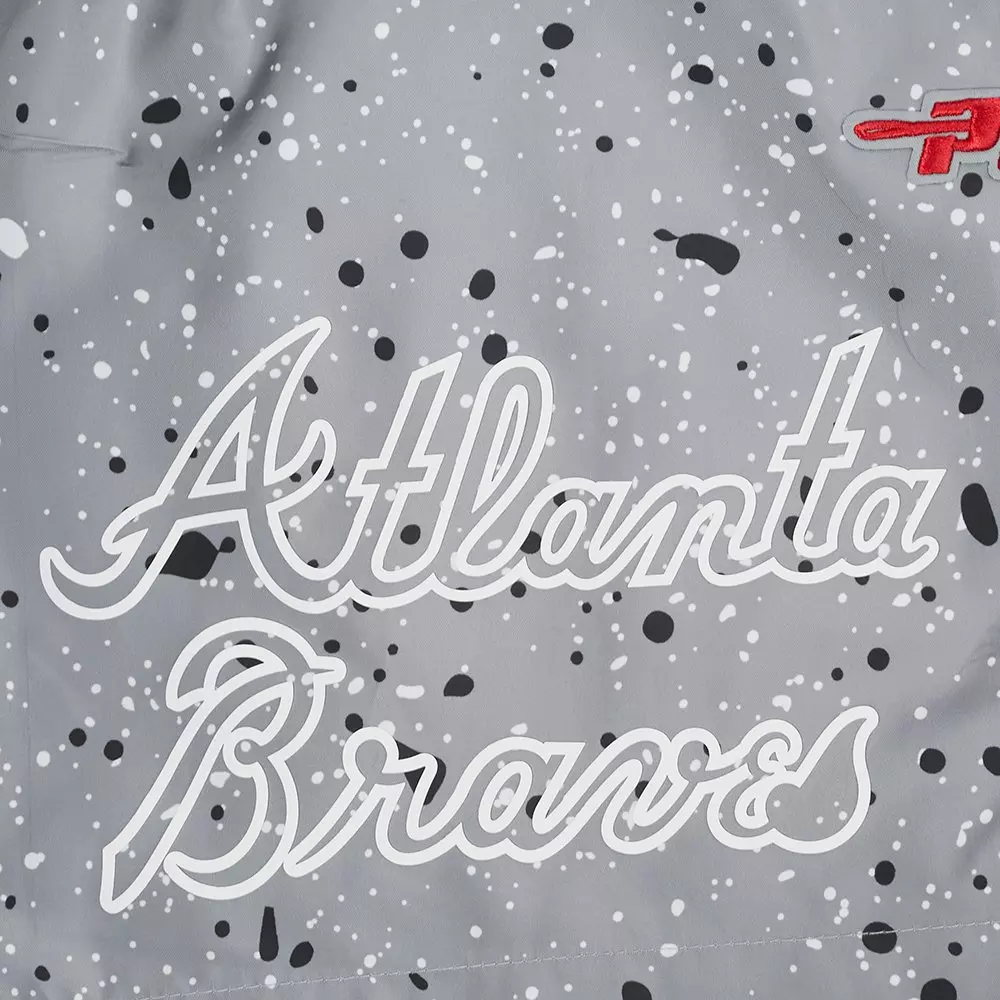 Pro Standard Atlanta Braves White Cement Shorts-Grey - GREY