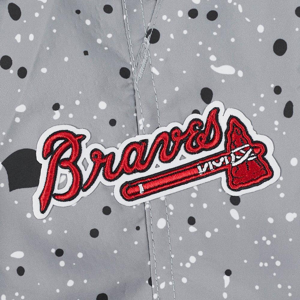 Pro Standard Atlanta Braves White Cement Shorts-Grey - GREY Thumbnail View 7