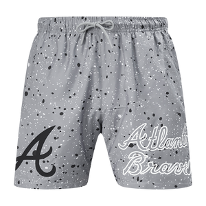 Pro Standard Atlanta Braves White Cement Shorts-Grey