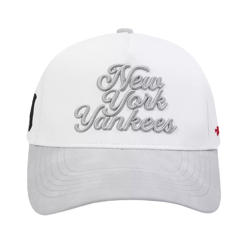 Pro Standard New York Yankees White Cement Adjustable Hat-White/Grey - WHITE/GREY