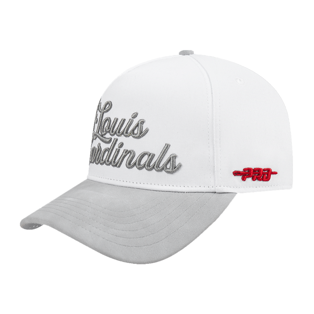 Pro Standard St. Louis Cardinals White Cement Adjustable Hat-White/Grey