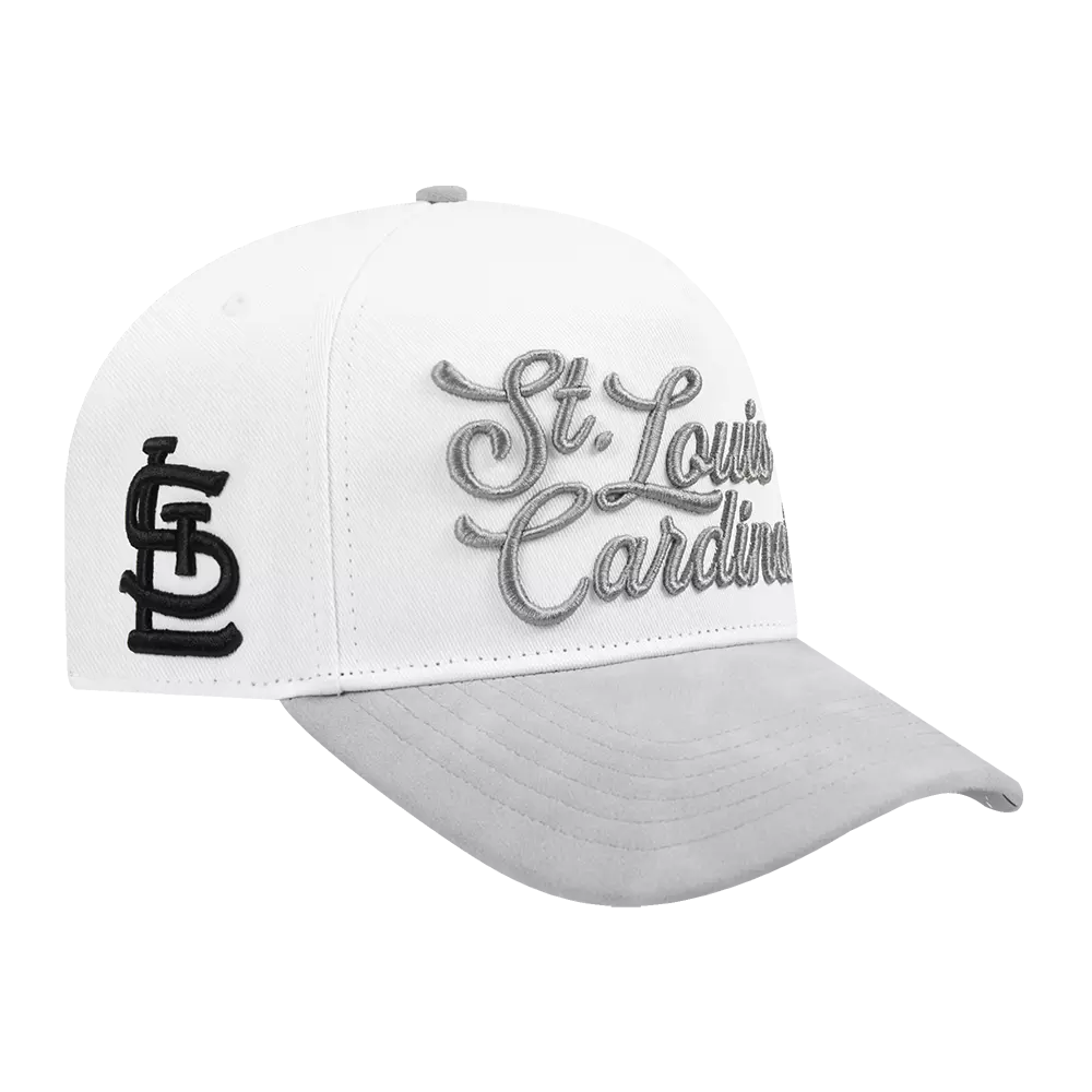 Pro Standard St. Louis Cardinals White Cement Adjustable Hat-White/Grey - WHITE/GREY