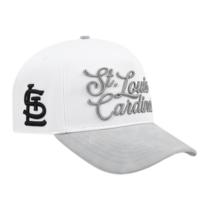 Pro Standard St. Louis Cardinals White Cement Adjustable Hat-White/Grey