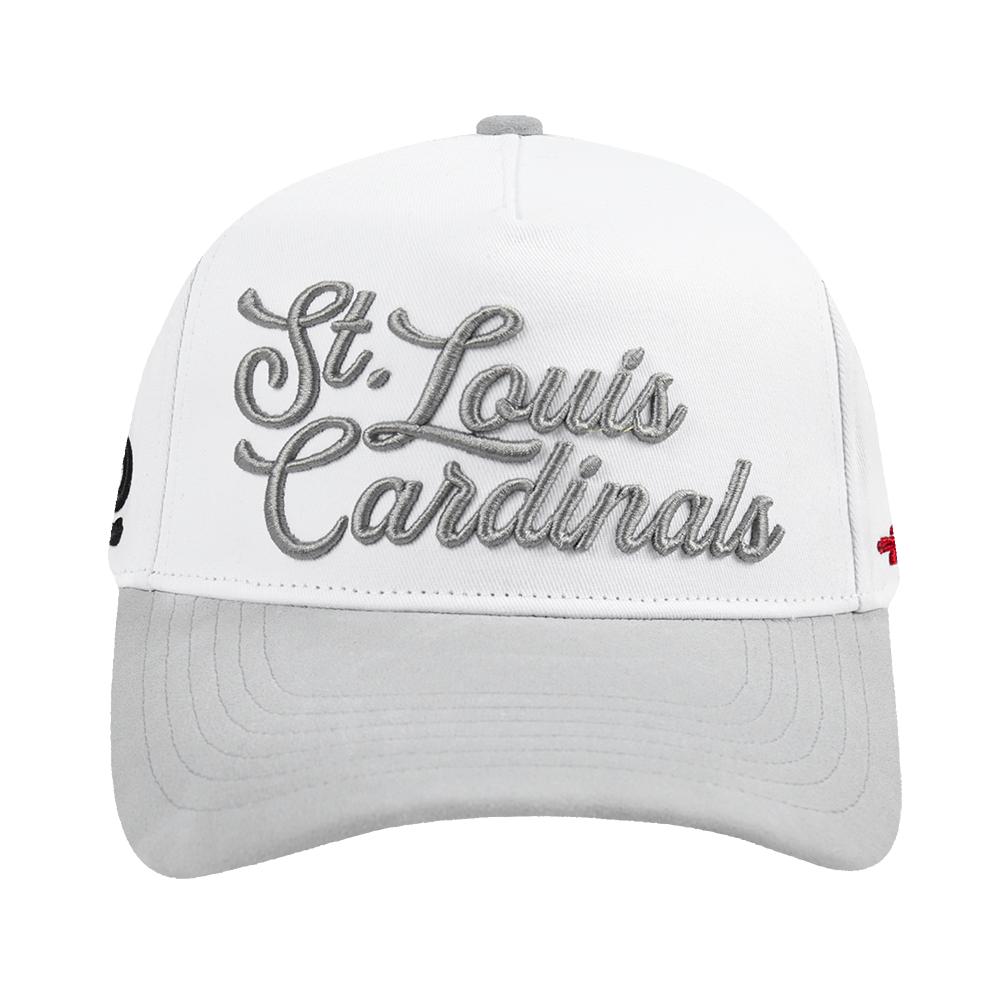 Pro Standard St. Louis Cardinals White Cement Adjustable Hat-White/Grey