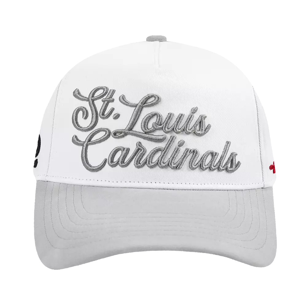 Pro Standard St. Louis Cardinals White Cement Adjustable Hat-White/Grey - WHITE/GREY