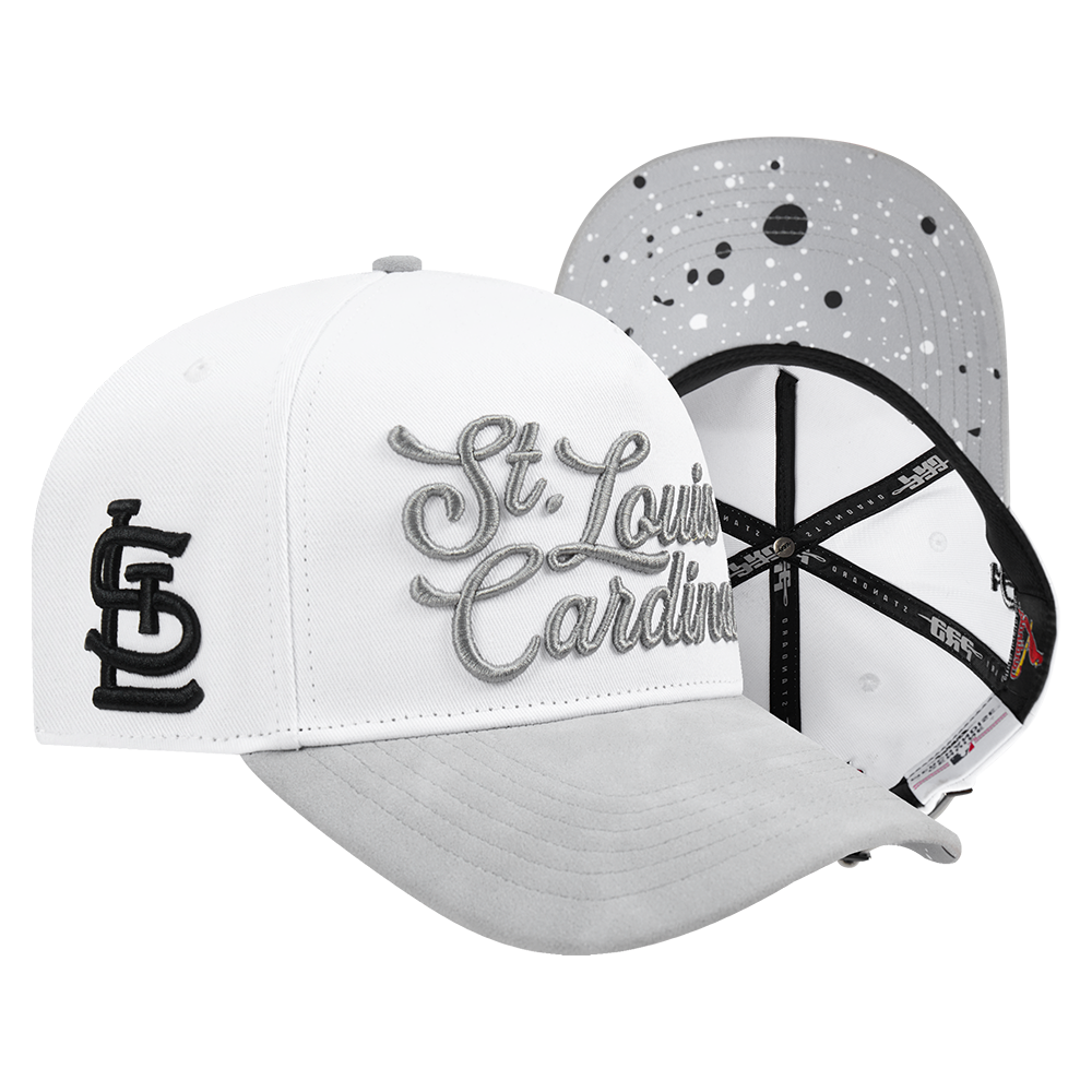 Pro Standard St. Louis Cardinals White Cement Adjustable Hat-White/Grey
