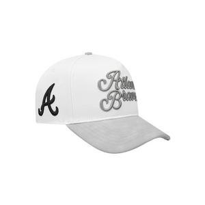 Pro Standard Atlanta Braves White Cement Adjustable Hat-White/Grey