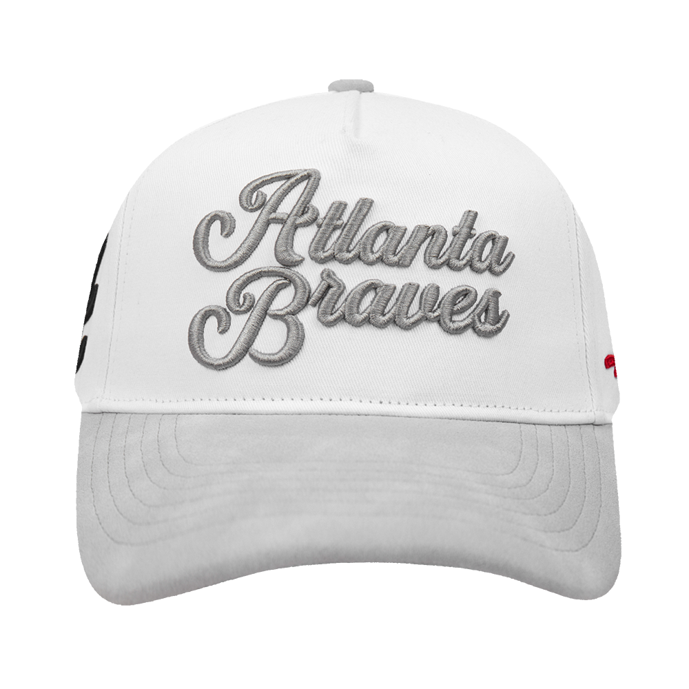 Pro Standard Atlanta Braves White Cement Adjustable Hat-White/Grey