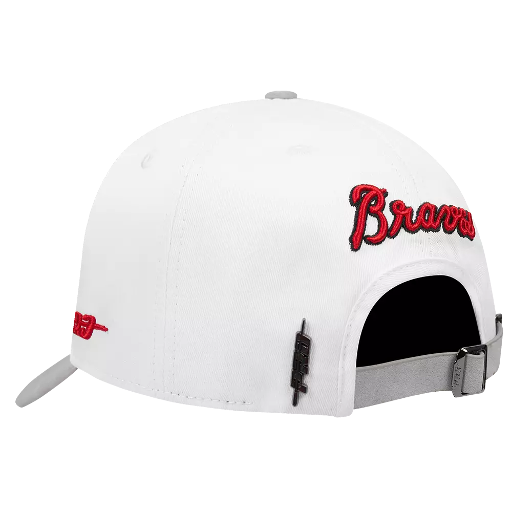 Pro Standard Atlanta Braves White Cement Adjustable Hat-White/Grey - WHITE/GREY