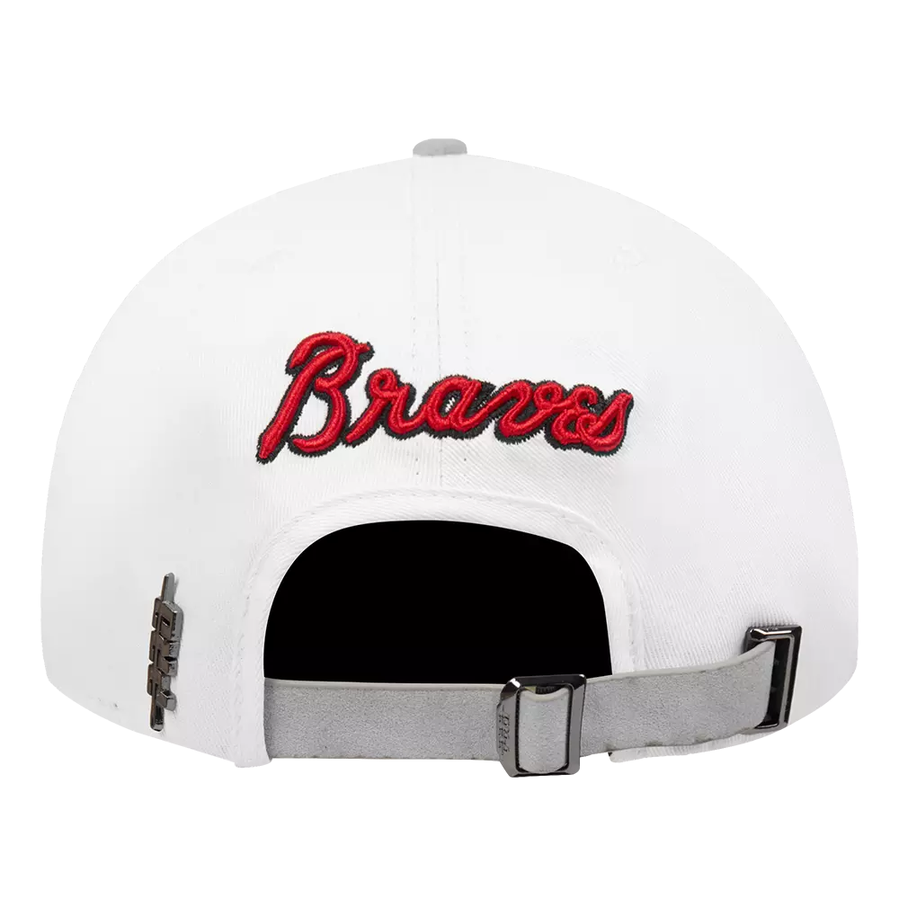 Pro Standard Atlanta Braves White Cement Adjustable Hat-White/Grey - WHITE/GREY