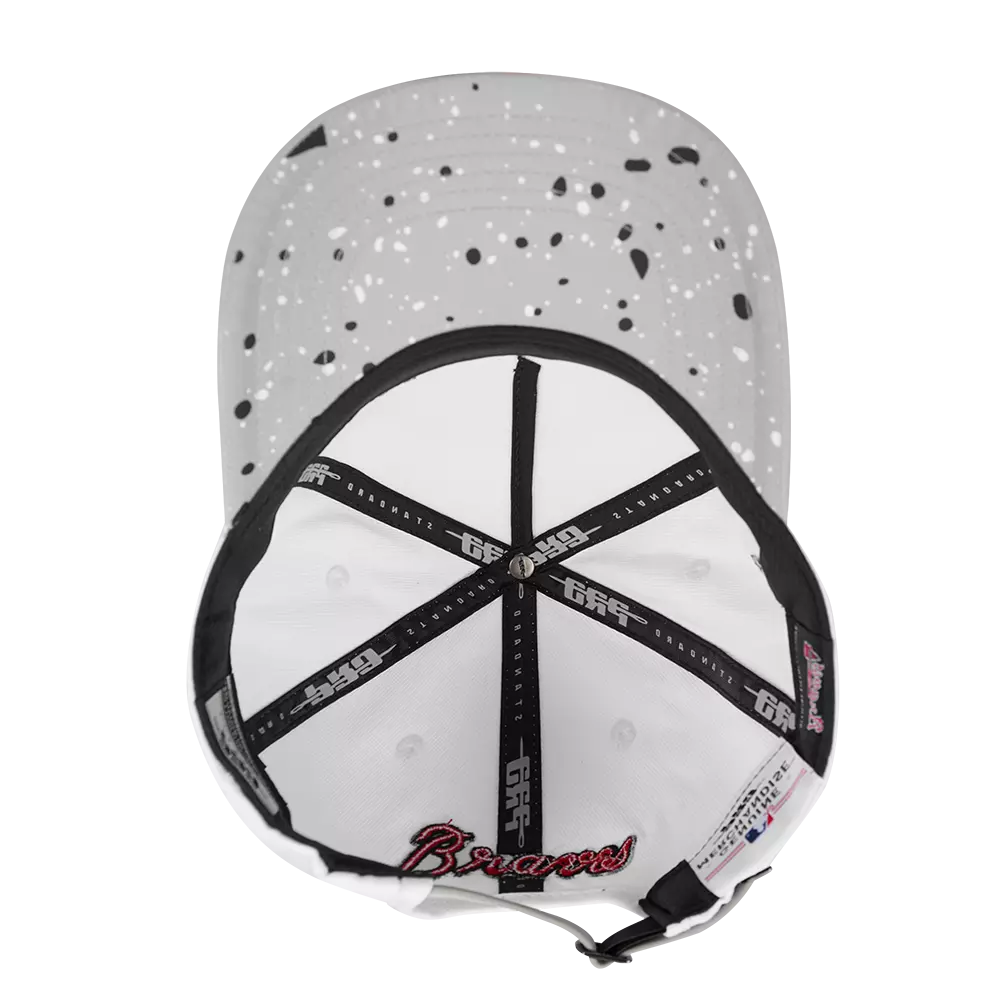 Pro Standard Atlanta Braves White Cement Adjustable Hat-White/Grey - WHITE/GREY