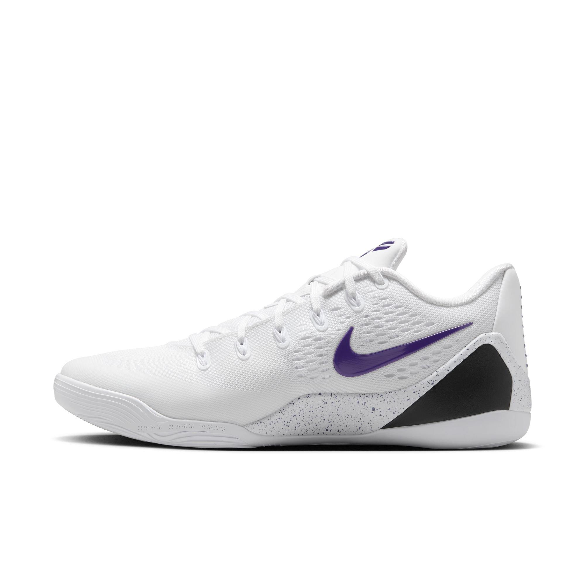 Nike Kobe 9 ホワイト/パープル Engineered Mesh React Foam Low-Top Basketball Shoe | Hibbett