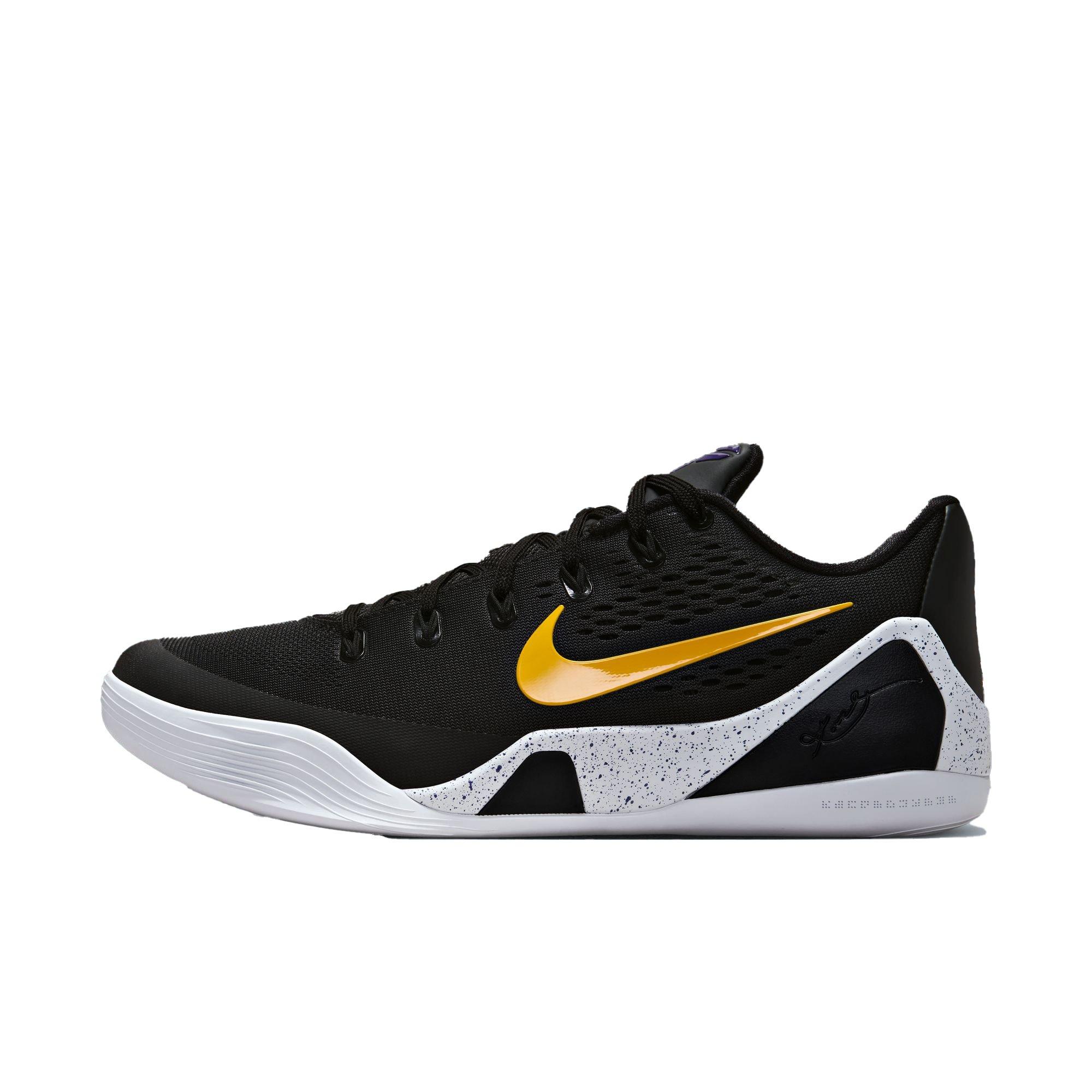 Kobe IX Elite Low EM Protro "Black/Gold" Men's Basketball Shoe - BLACK/UNIVERSITY GOLD/WHITE Thumbnail View 9