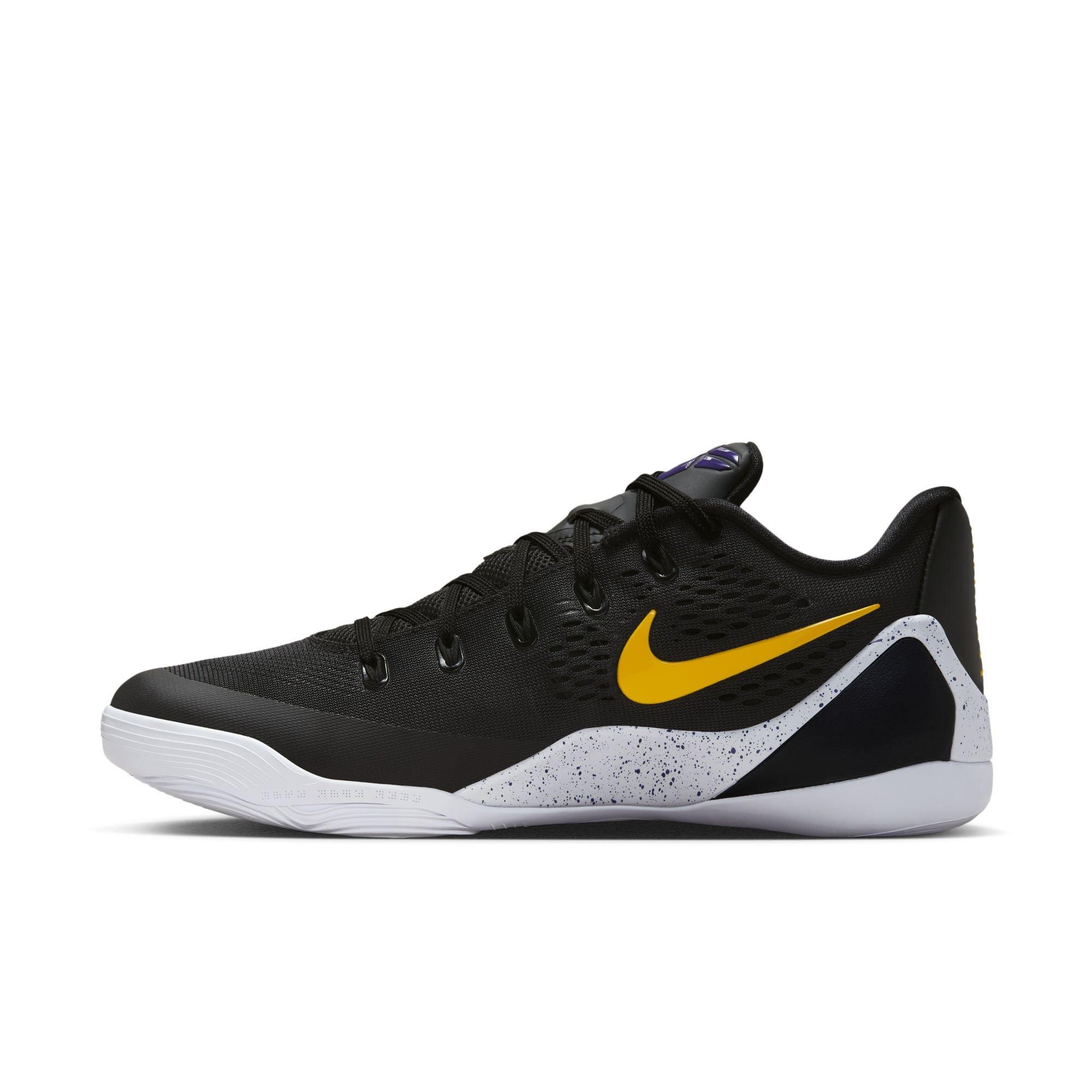 Kobe IX Elite Low EM Protro "Black/Gold" Men's Basketball Shoe - BLACK/UNIVERSITY GOLD/WHITE Thumbnail View 10
