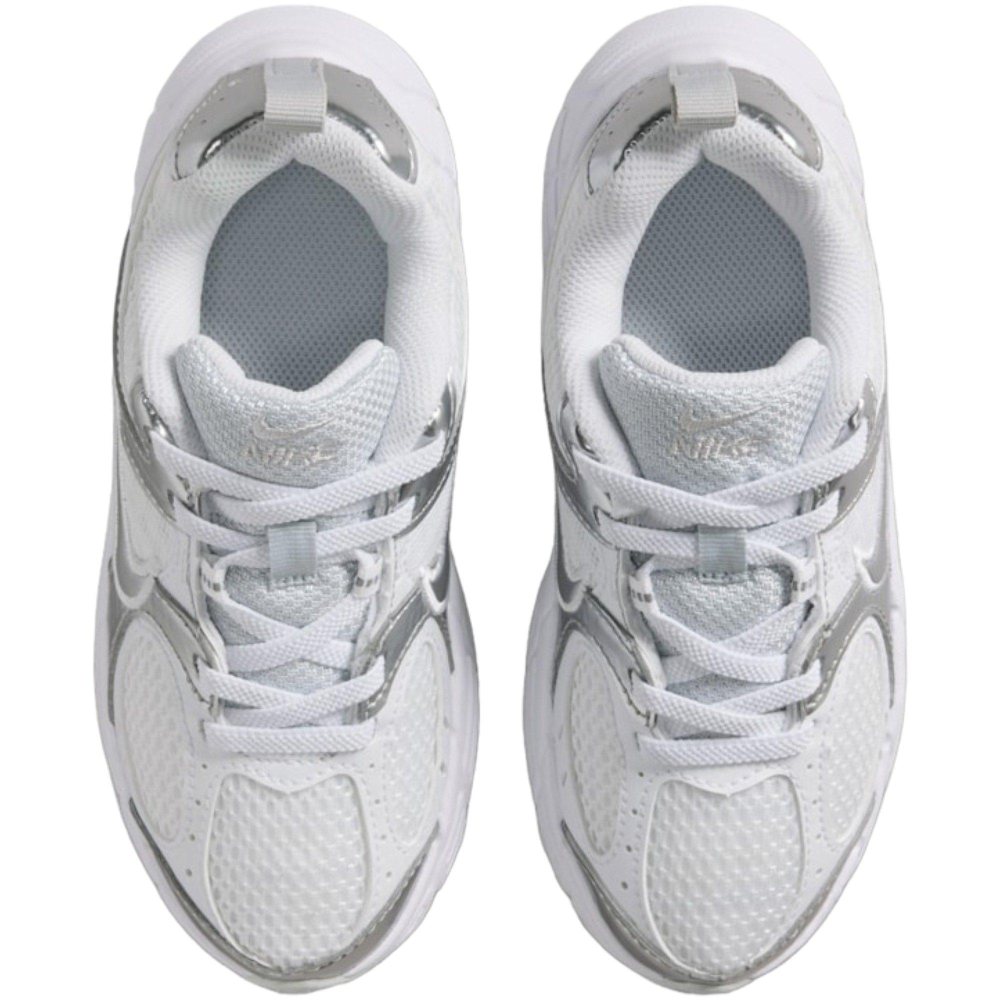 Nike V5 RNR "White/Pure Platinum/Metallic Silver" Preschool Girls' Shoe - WHITE Thumbnail View 4