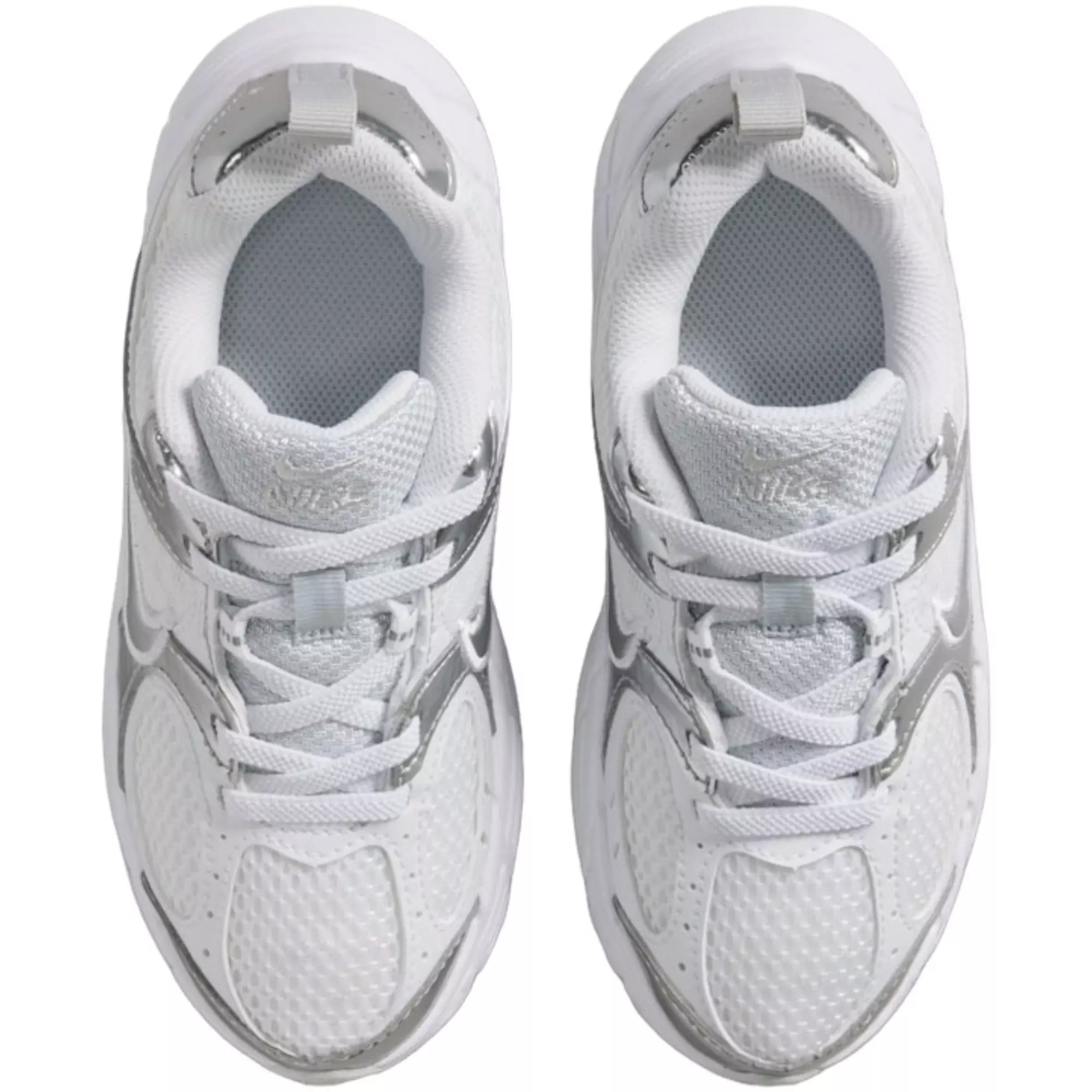Nike V5 RNR "White/Pure Platinum/Metallic Silver" Preschool Girls' Shoe - WHITE