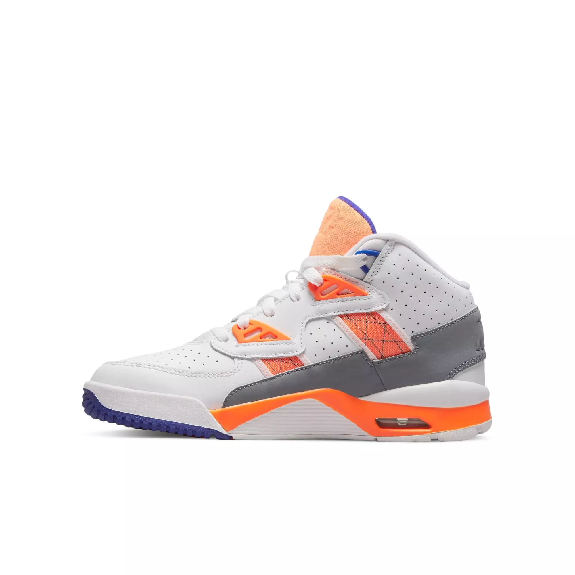 Nike Air Trainer SC "White/Light Zen/Grey Tart/Cool Grey" Grade School Boys' Shoe - WHITE/ORANGE