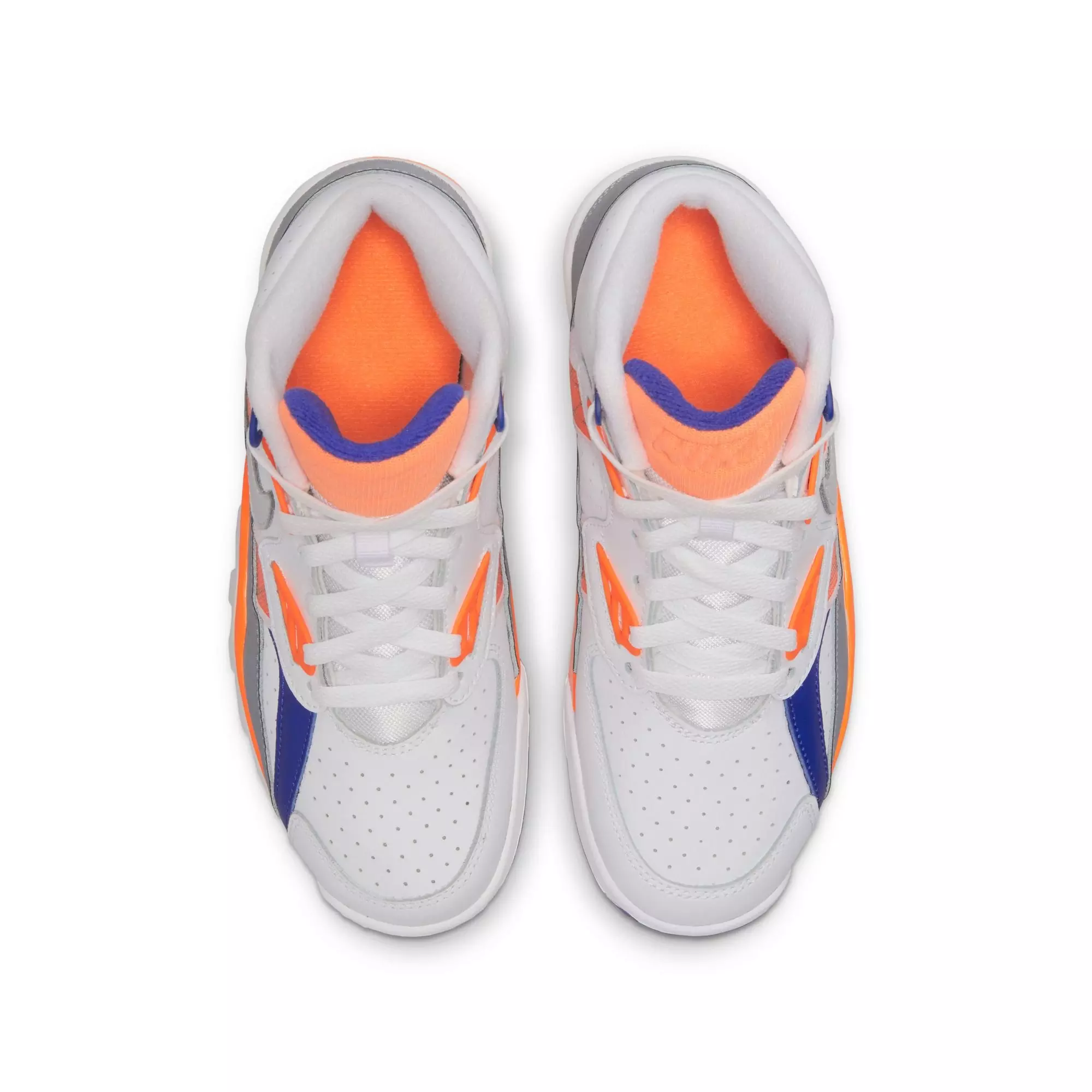 Nike Air Trainer SC "White/Light Zen/Grey Tart/Cool Grey" Grade School Boys' Shoe - WHITE/ORANGE