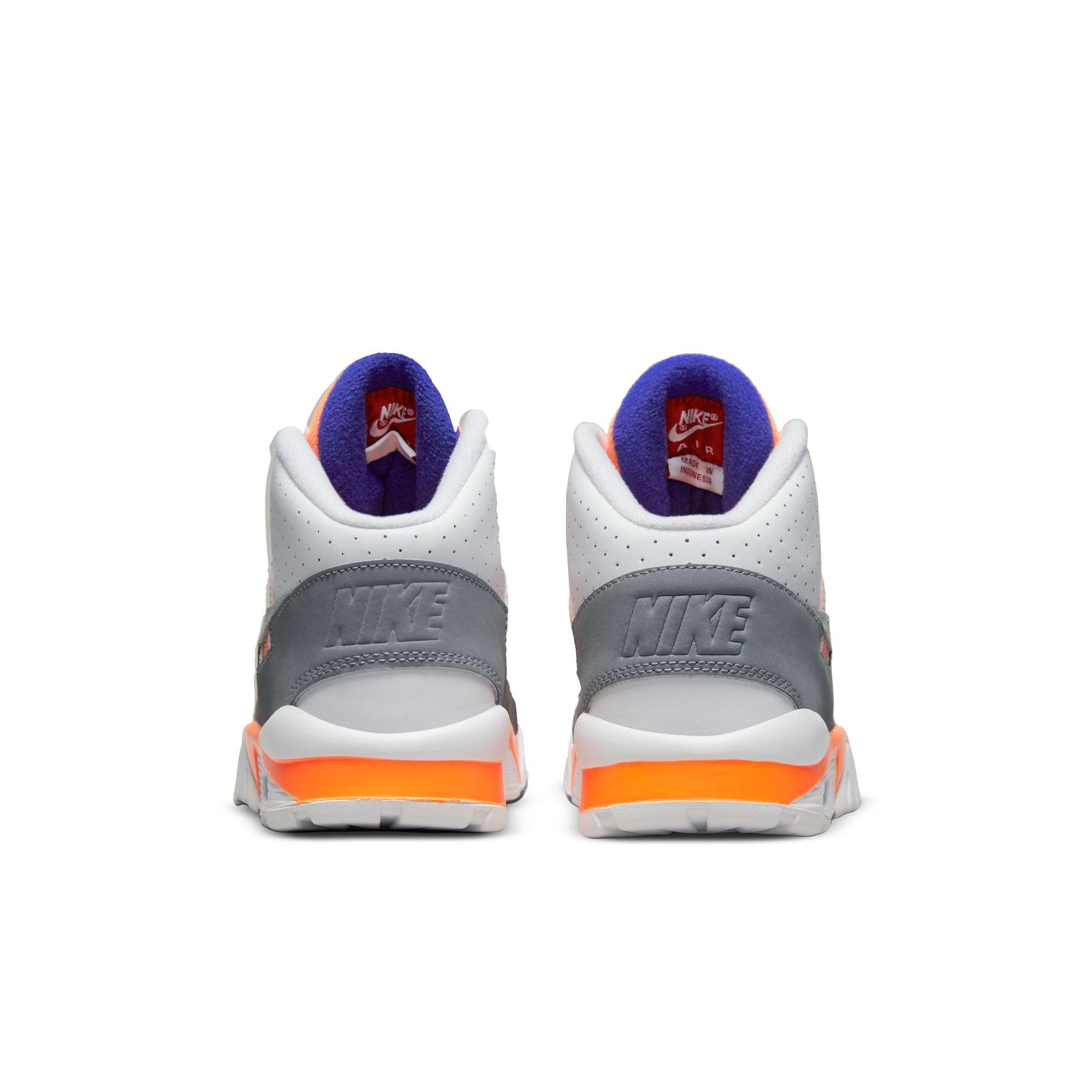 Nike Air Trainer SC "White/Light Zen/Grey Tart/Cool Grey" Grade School Boys' Shoe - WHITE/ORANGE Thumbnail View 7