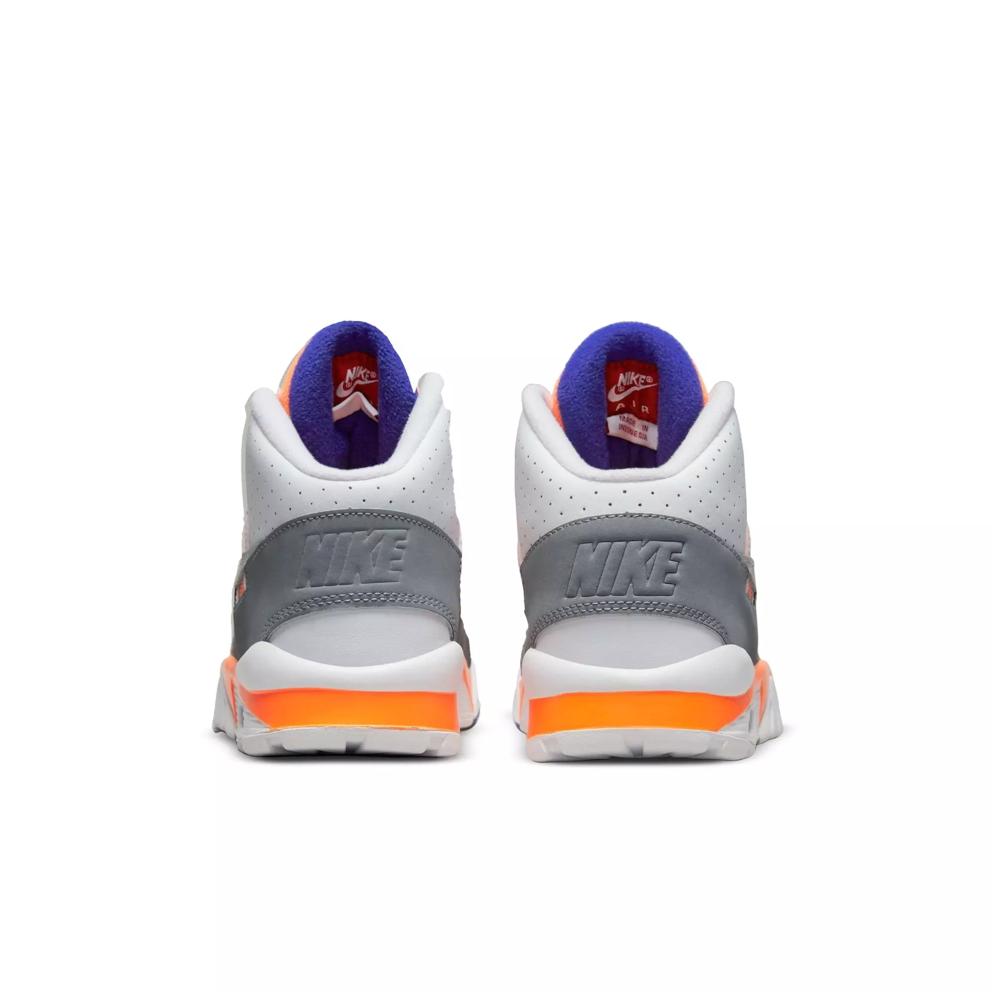 Nike Air Trainer SC "White/Light Zen/Grey Tart/Cool Grey" Grade School Boys' Shoe - WHITE/ORANGE