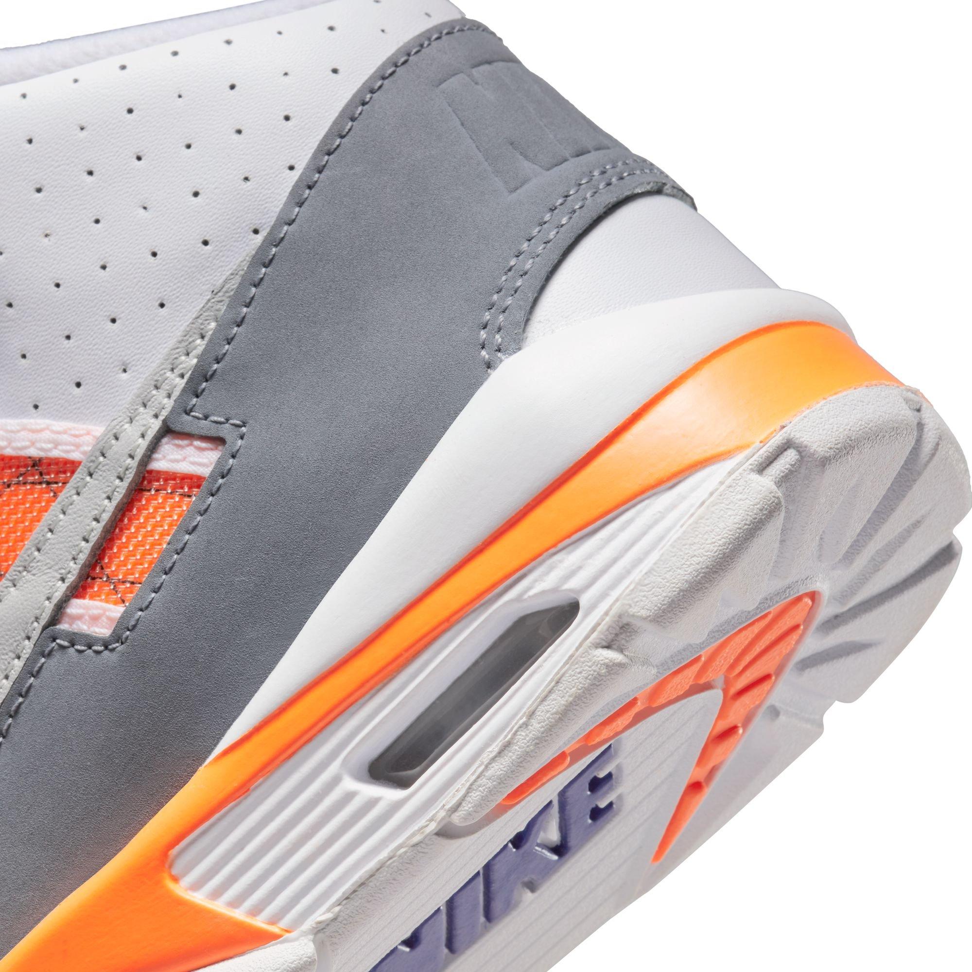 Nike Air Trainer SC "White/Light Zen/Grey Tart/Cool Grey" Grade School Boys' Shoe - WHITE/ORANGE Thumbnail View 10
