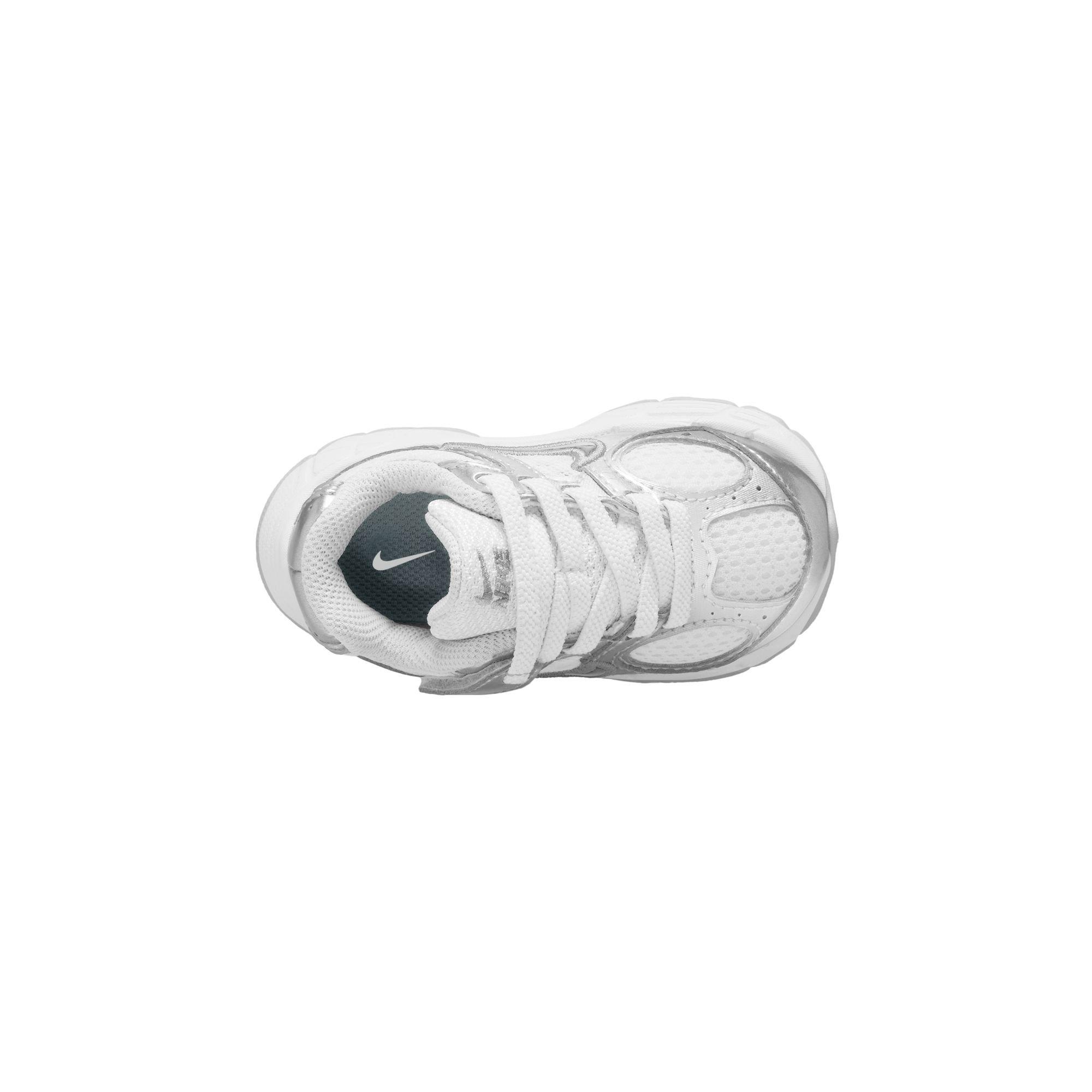 Nike V5 RNR "White/Metallic Silver/Pure Platinum" Toddler Girls' Shoe - WHITE Thumbnail View 8