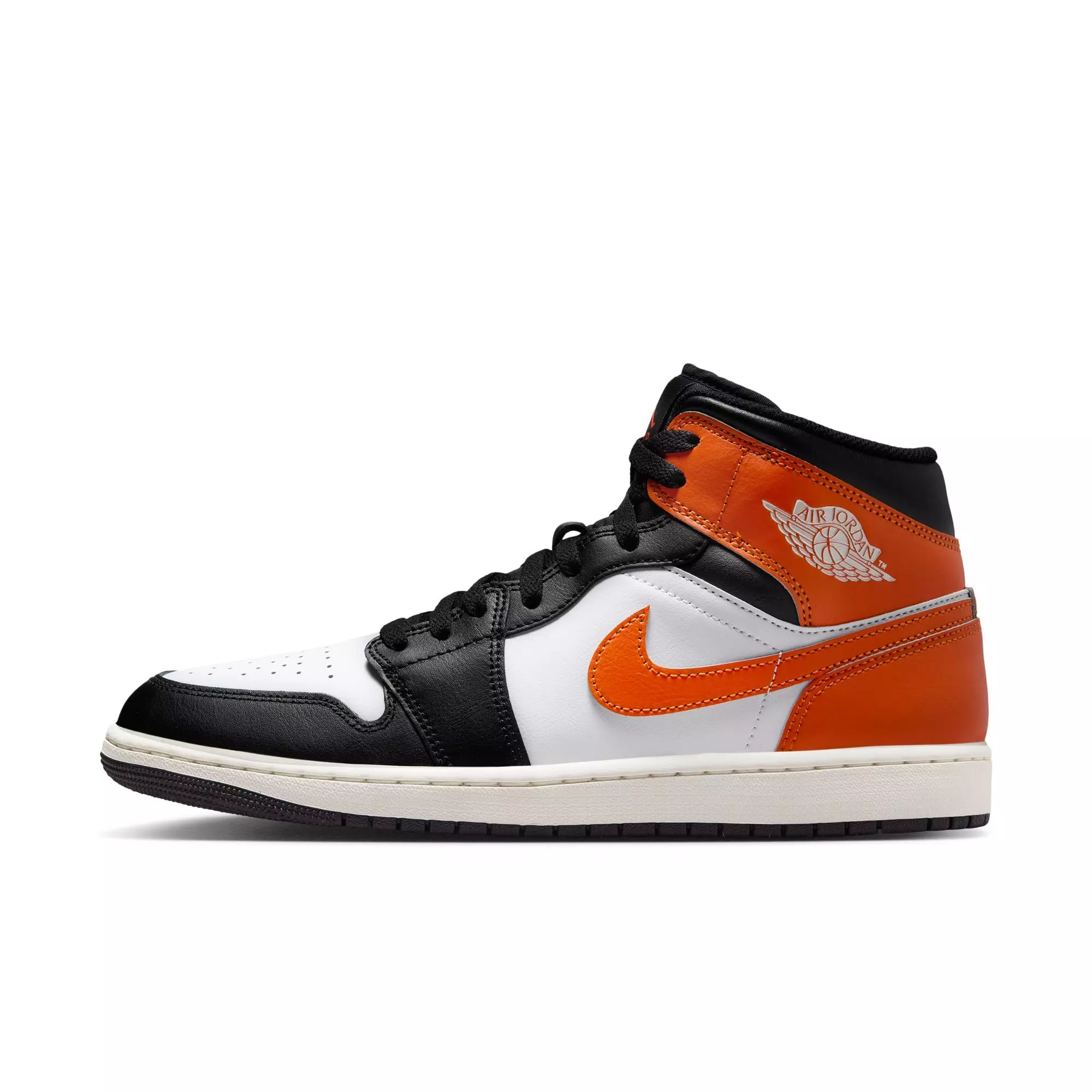 Jordan 1 Mid "Starfish/Black/White/Sail" Men's Shoe - ORANGE/BLACK