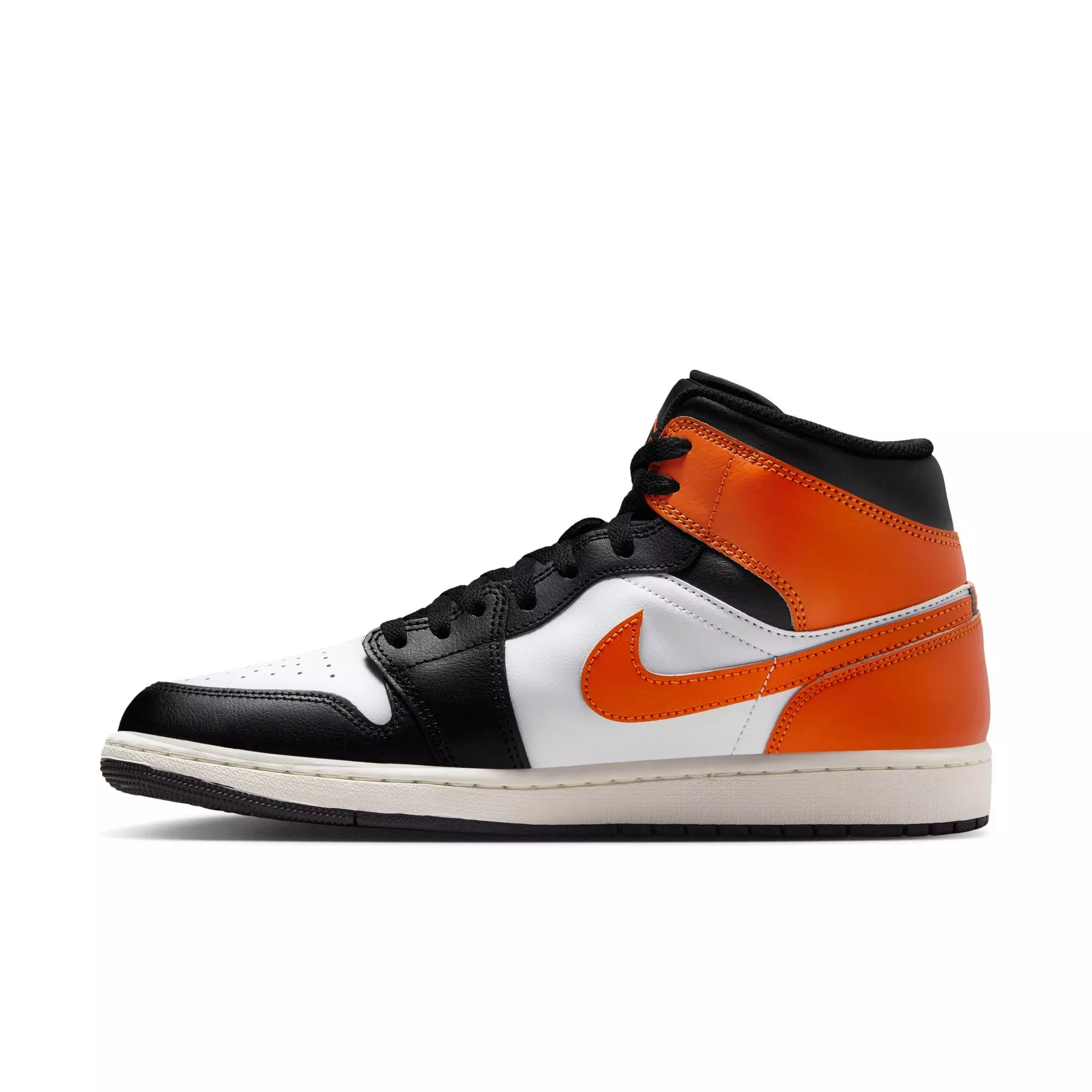 Jordan 1 Mid "Starfish/Black/White/Sail" Men's Shoe - ORANGE/BLACK
