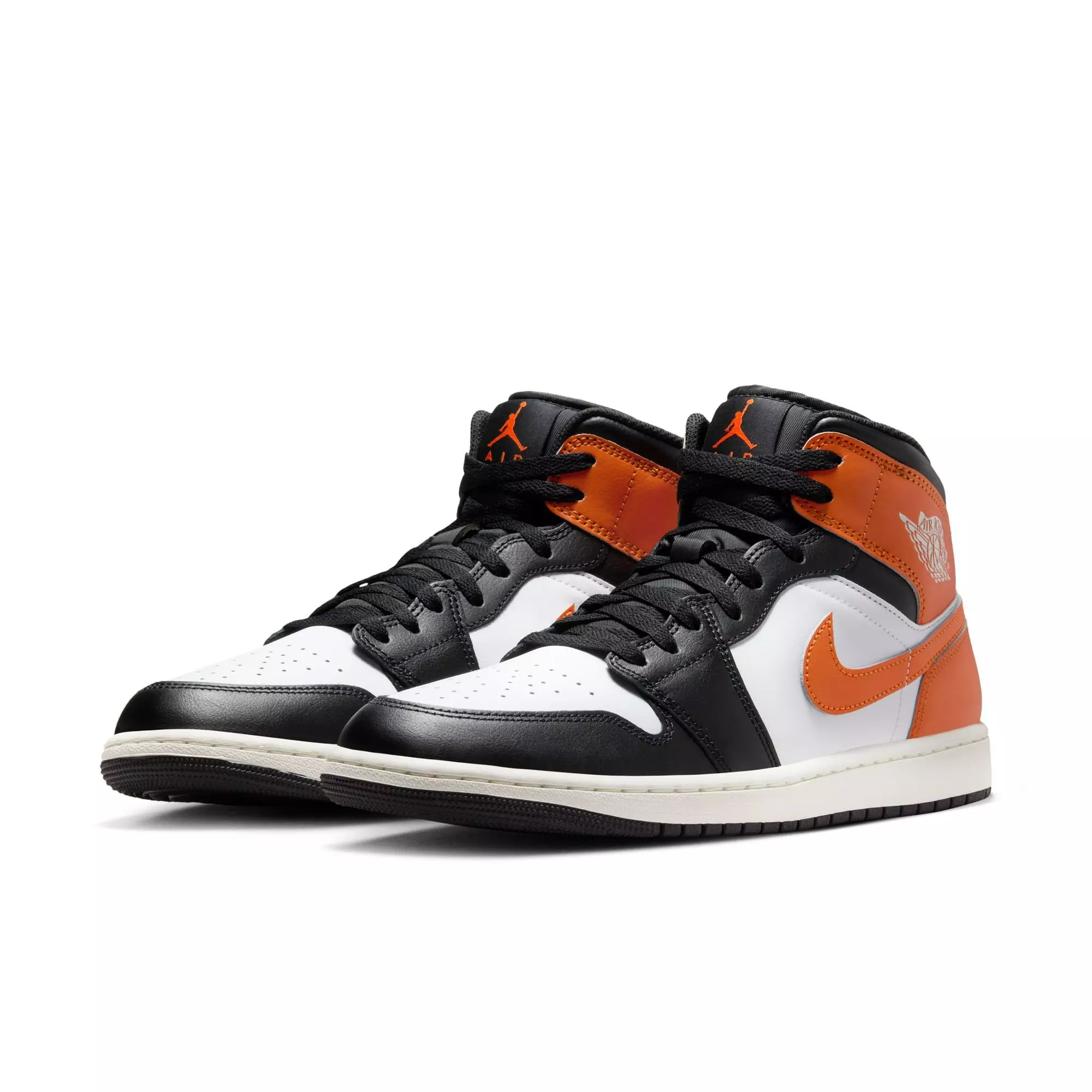 Jordan 1 Mid "Starfish/Black/White/Sail" Men's Shoe - ORANGE/BLACK