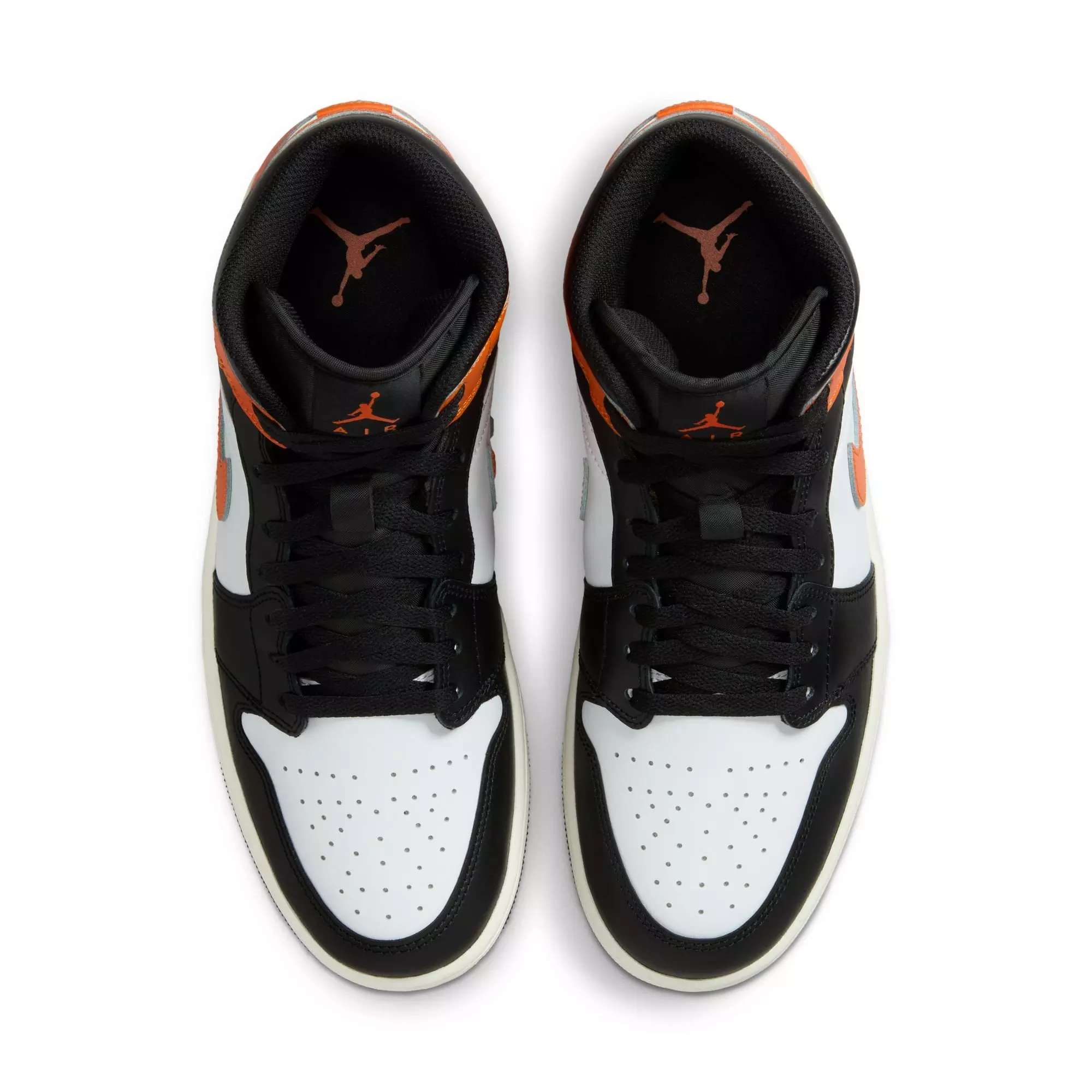 Jordan 1 Mid "Starfish/Black/White/Sail" Men's Shoe - ORANGE/BLACK
