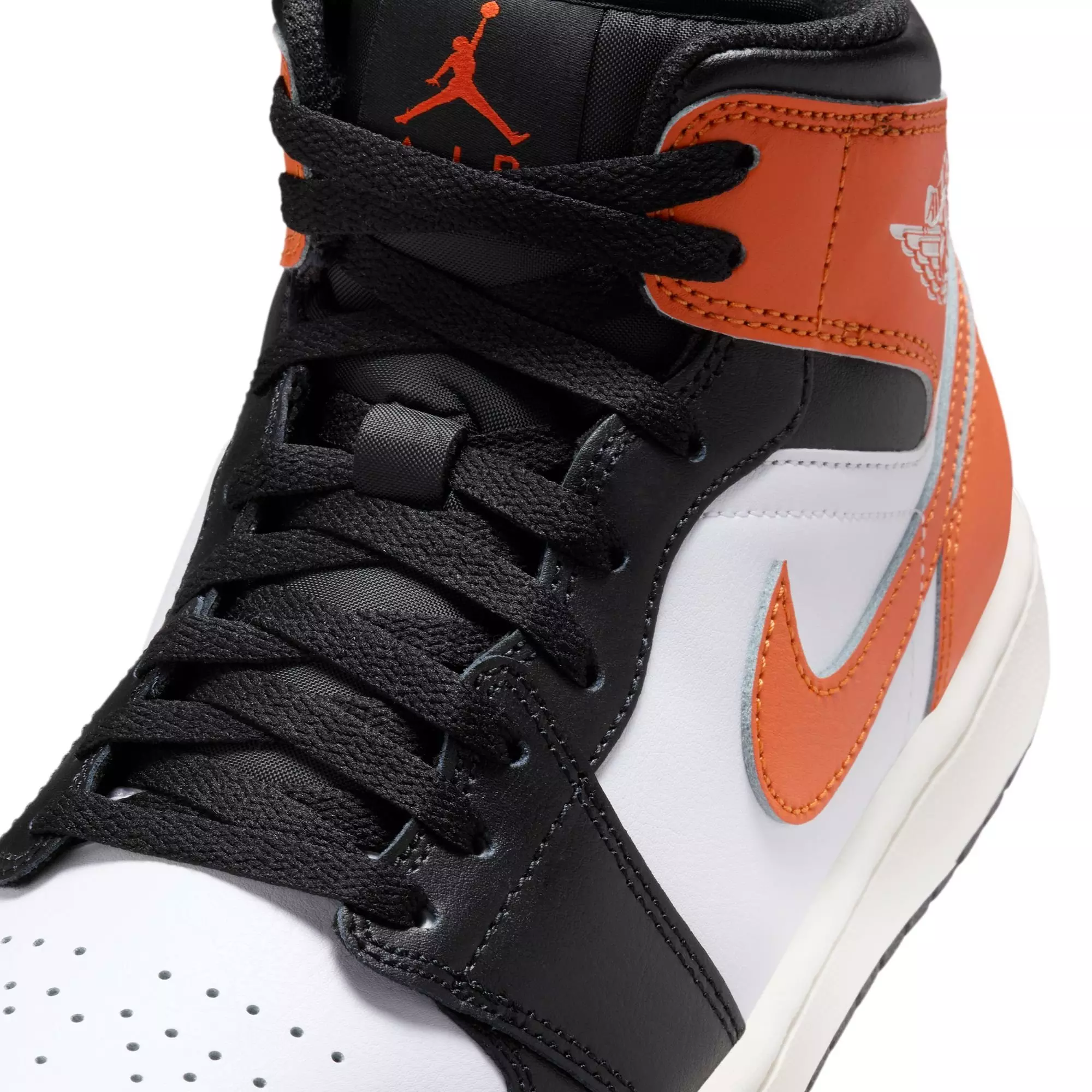 Jordan 1 Mid "Starfish/Black/White/Sail" Men's Shoe - ORANGE/BLACK
