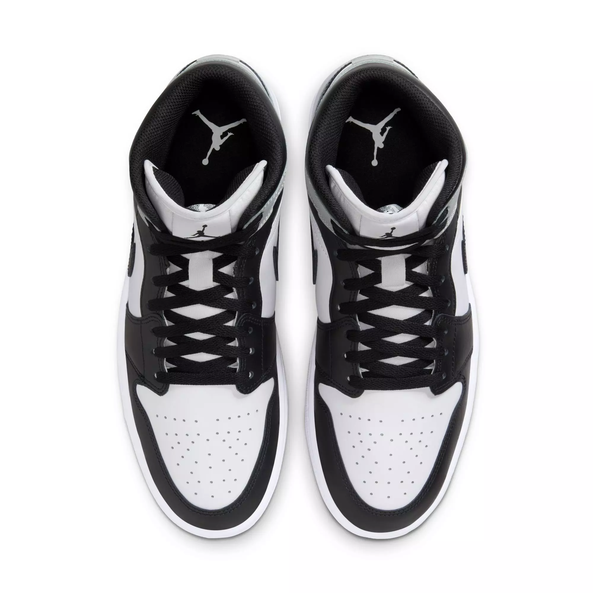 Jordan 1 Mid "White/Black/Lt Smoke Grey" Men's Shoe - WHITE/BLACK/GREY