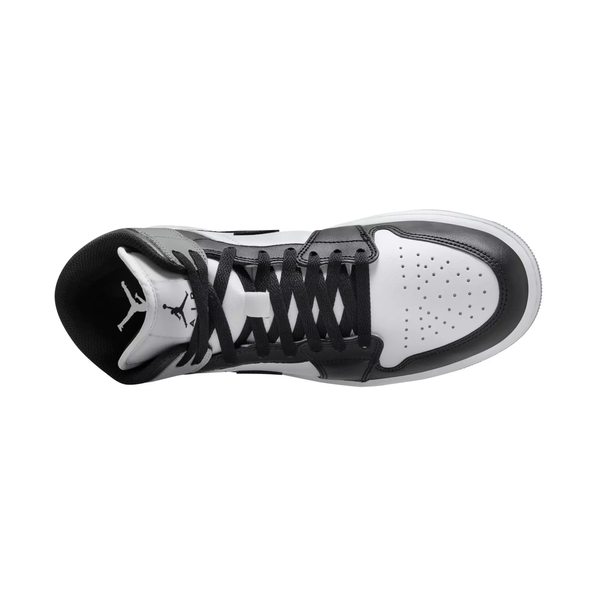 Jordan 1 Mid "White/Black/Lt Smoke Grey" Men's Shoe - WHITE/BLACK/GREY