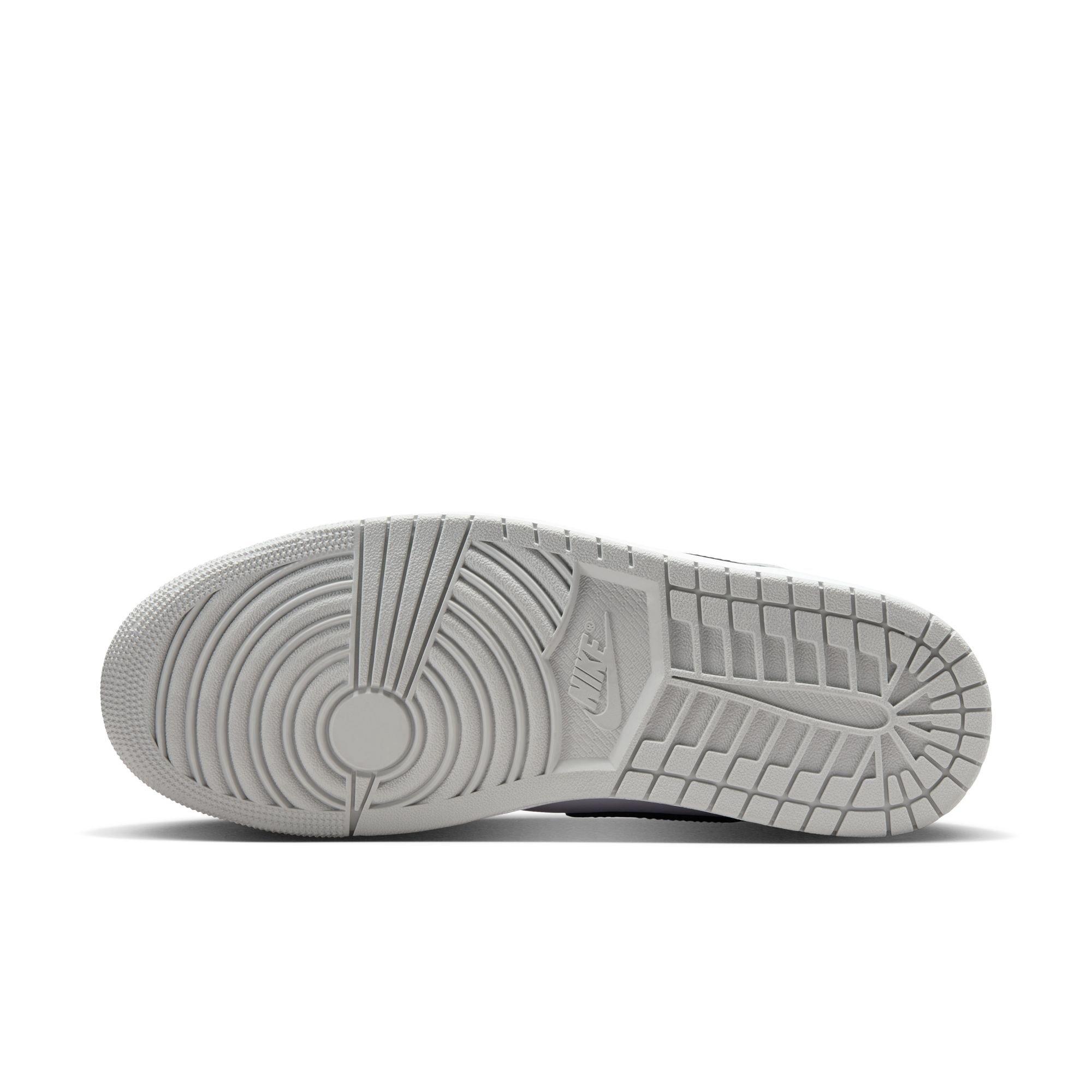 Jordan 1 Mid "White/Black/Lt Smoke Grey" Men's Shoe - WHITE/BLACK/GREY Thumbnail View 8