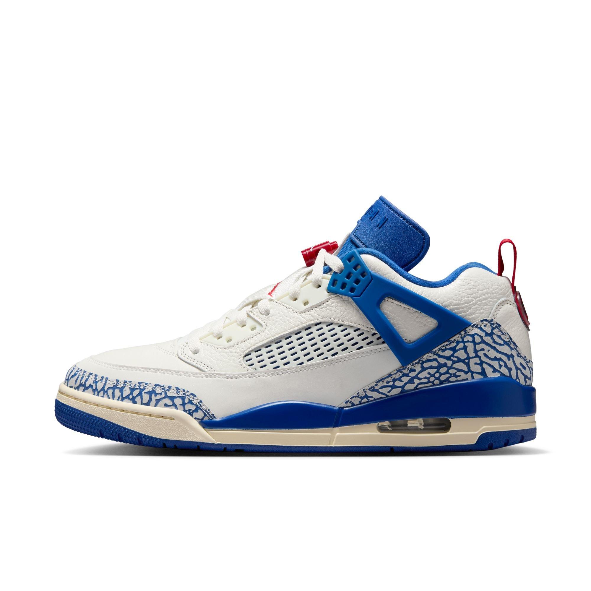 Jordan Spizike Low "Sail/Storm Blue/Varsity Red/Sail" Men's Shoe - CREAM Thumbnail View 3