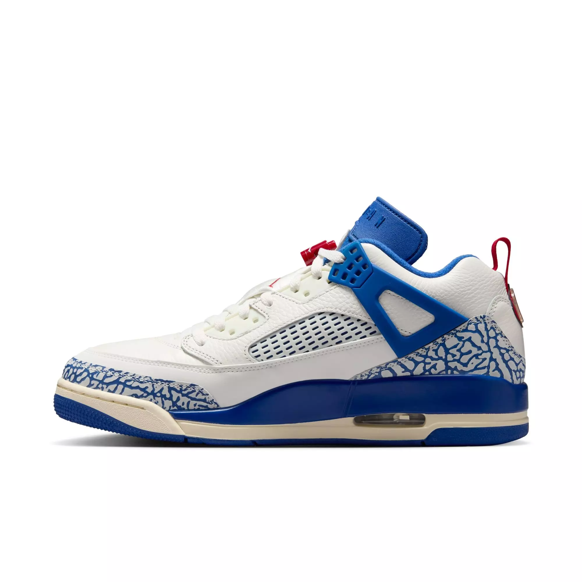 Jordan Spizike Low "Sail/Storm Blue/Varsity Red/Sail" Men's Shoe - CREAM