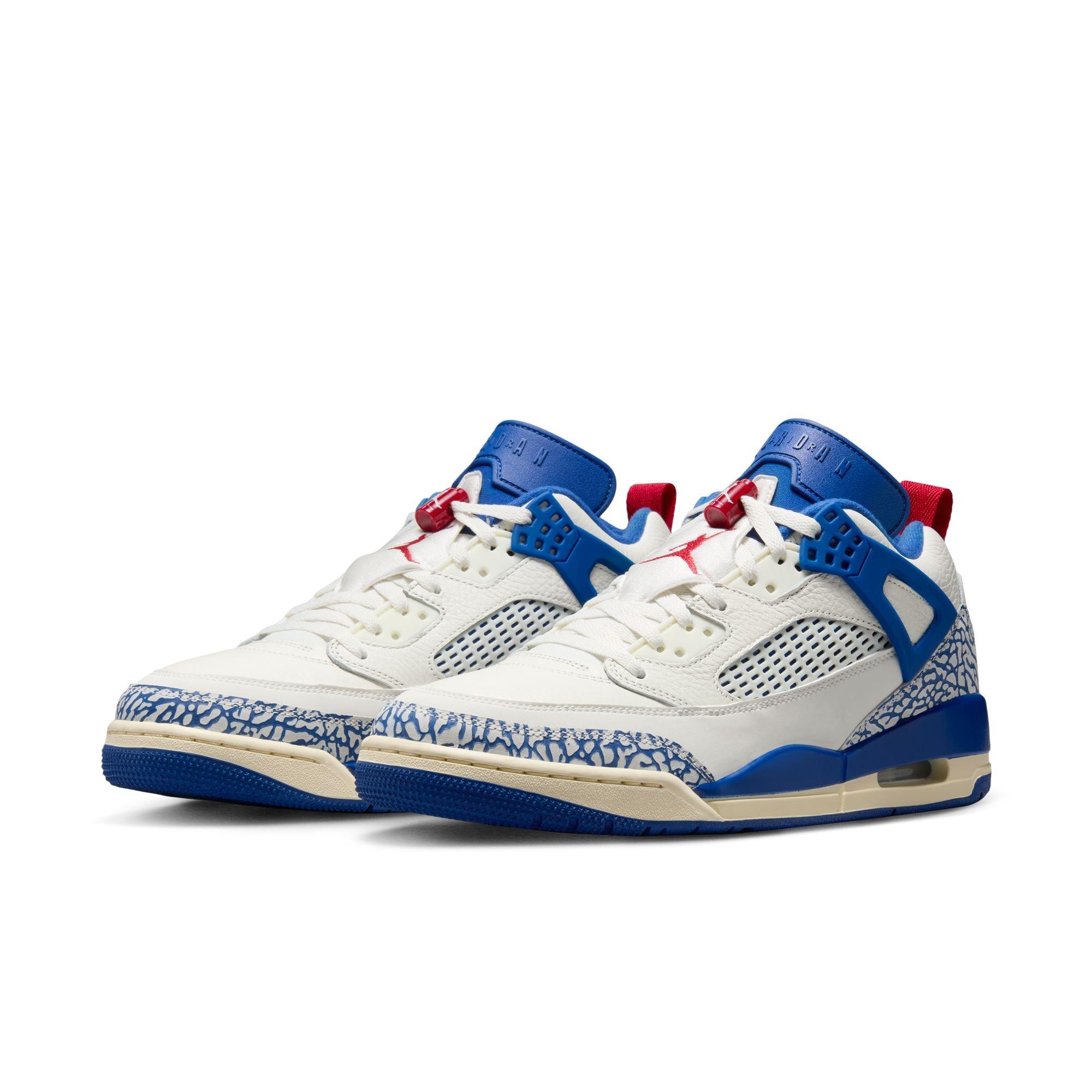 Jordan Spizike Low "Sail/Storm Blue/Varsity Red/Sail" Men's Shoe - CREAM Thumbnail View 5
