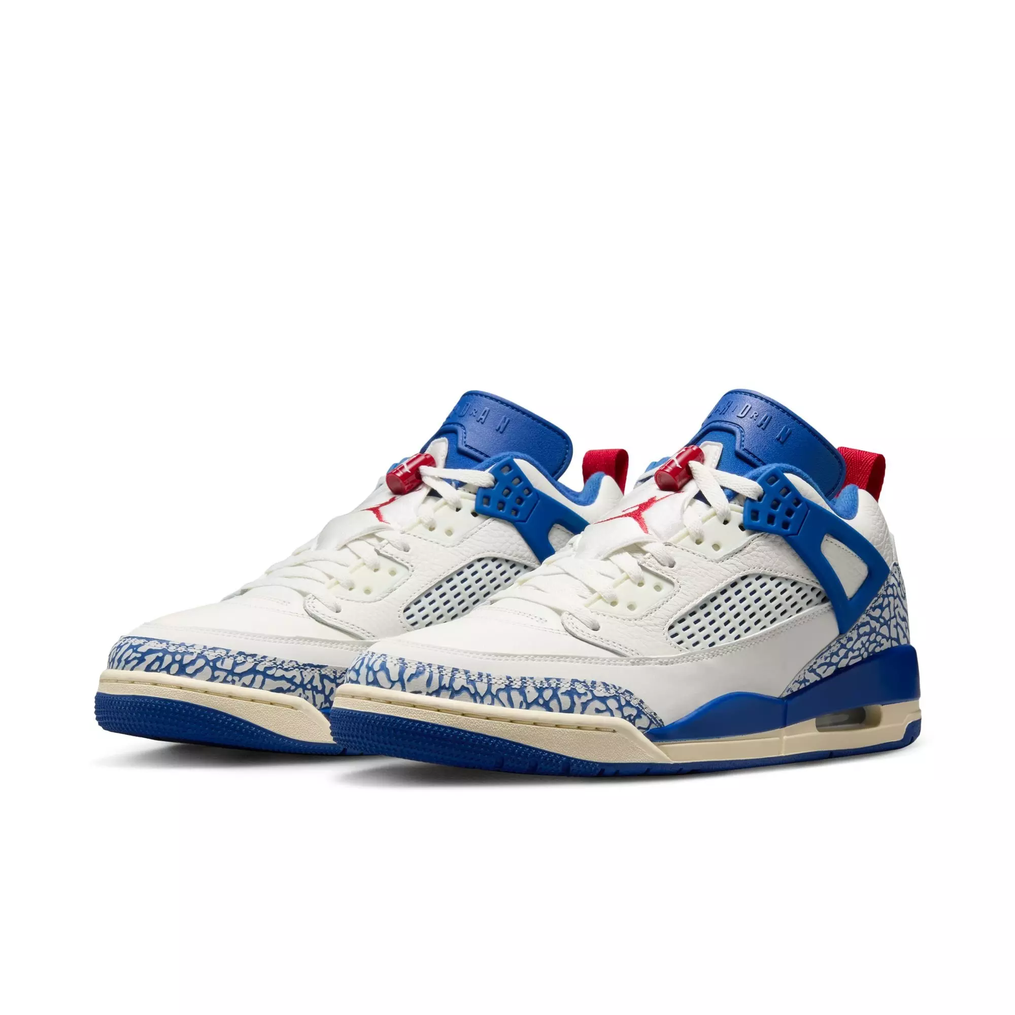 Jordan Spizike Low "Sail/Storm Blue/Varsity Red/Sail" Men's Shoe - CREAM