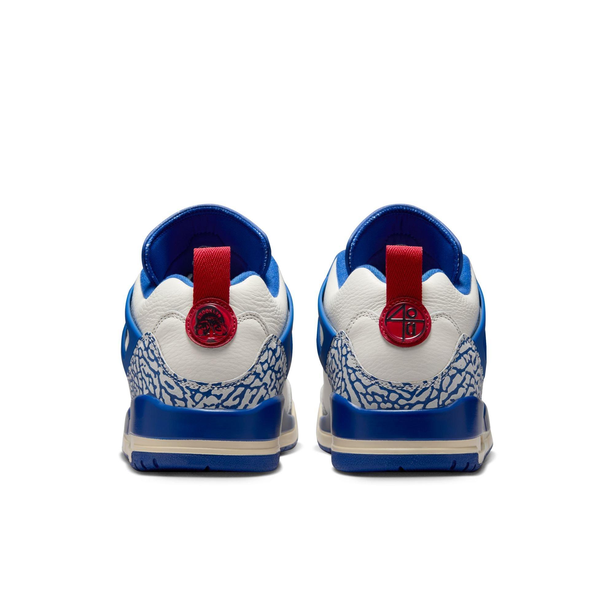 Jordan Spizike Low "Sail/Storm Blue/Varsity Red/Sail" Men's Shoe - CREAM Thumbnail View 7