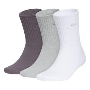adidas Originals Women's Comfort 3-Pack Crew Socks - Grey