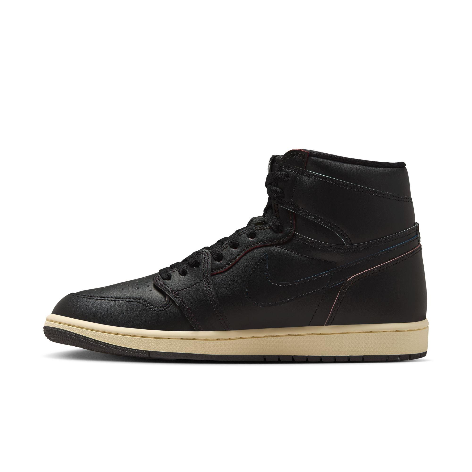 Jordan 1 Retro High OG "Black and Muslin" Men's Shoe - BLACK/MUSLIN Thumbnail View 9