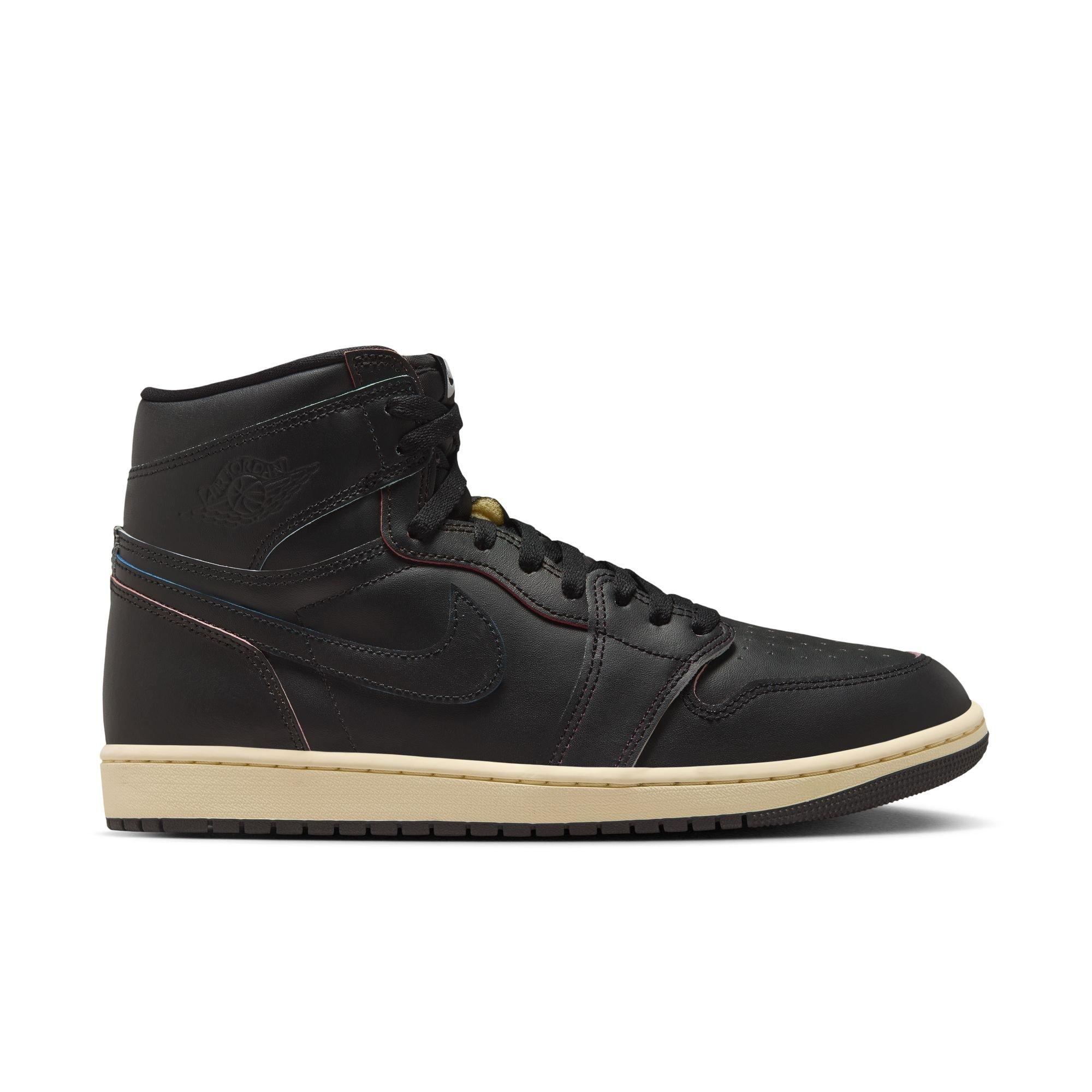 Jordan 1 Retro High OG "Black and Muslin" Men's Shoe - BLACK/MUSLIN Thumbnail View 1