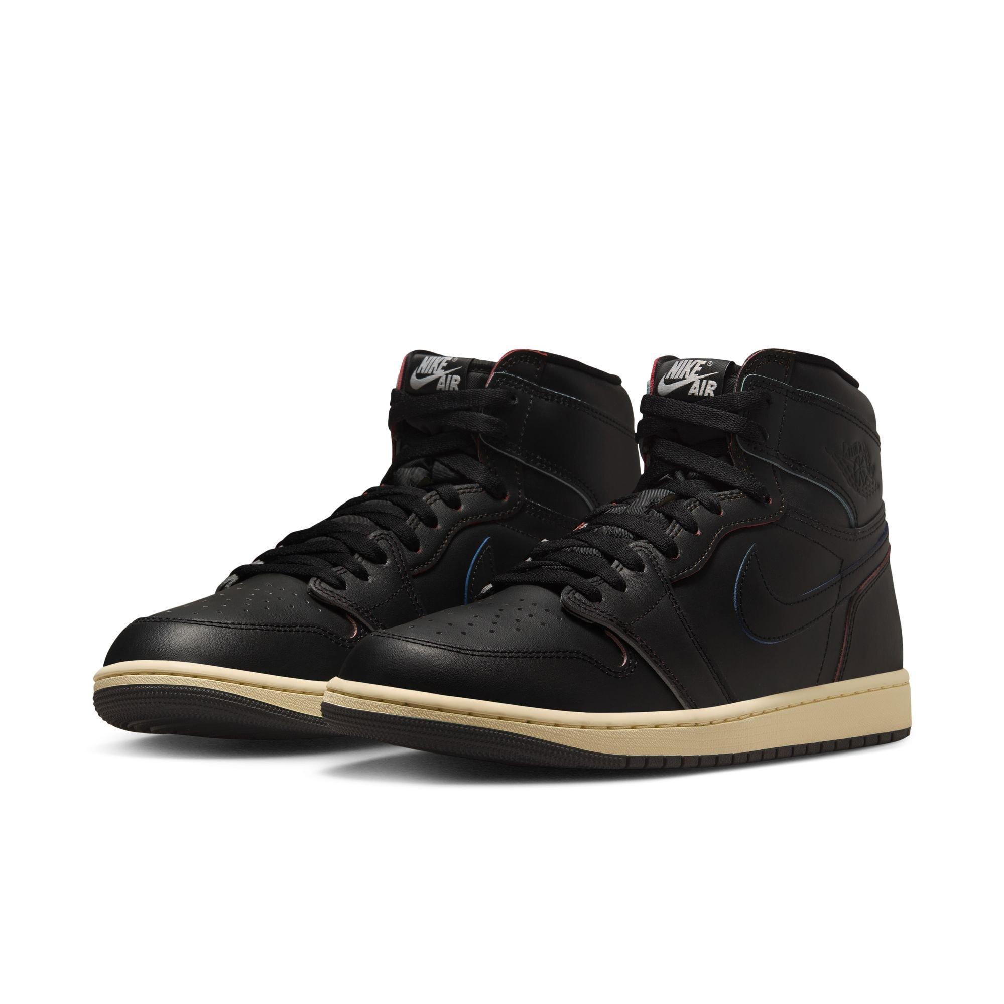 Jordan 1 Retro High OG "Black and Muslin" Men's Shoe - BLACK/MUSLIN Thumbnail View 3